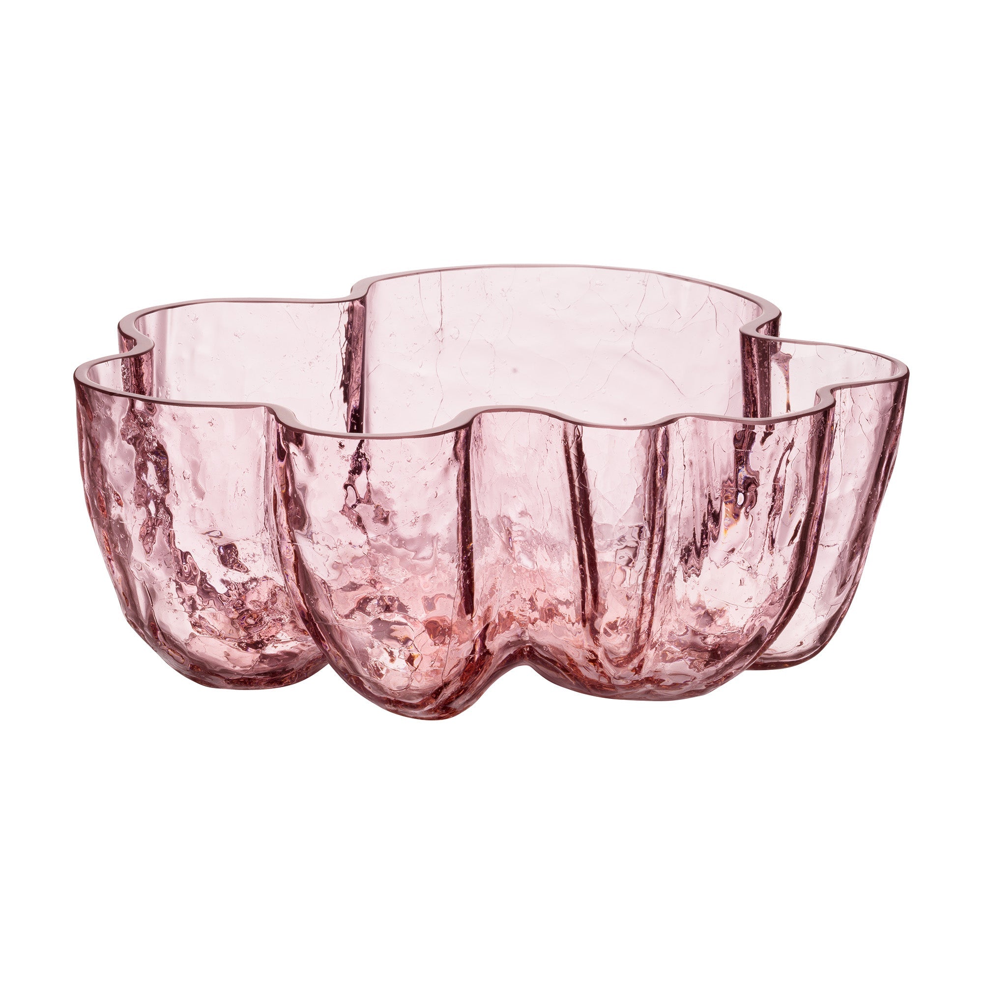 Decorative bowl, Pink, 9.8 inches, Crackle by Asa Jungnelius - KOSTA BODA