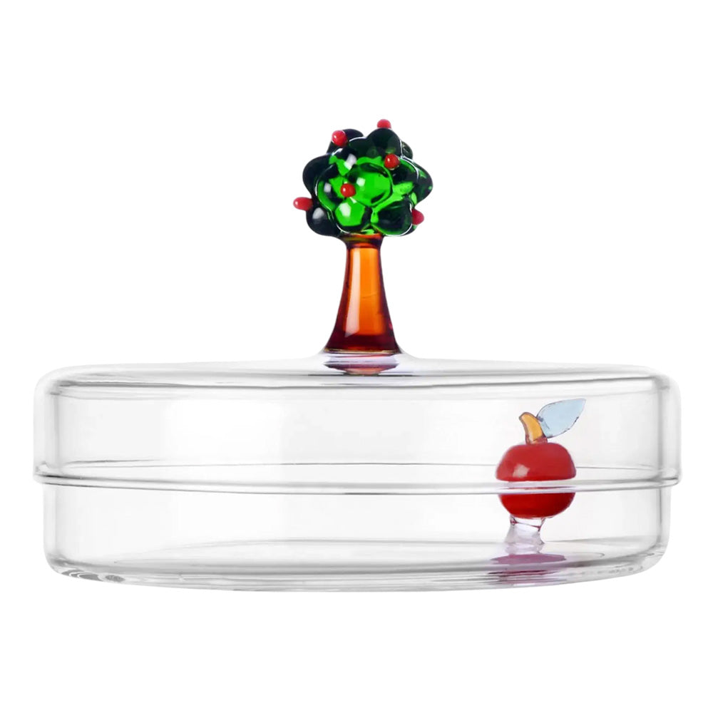 Glass candy dish, Apple, Red Apple by Alessandra Baldereschi - ICHENDORF