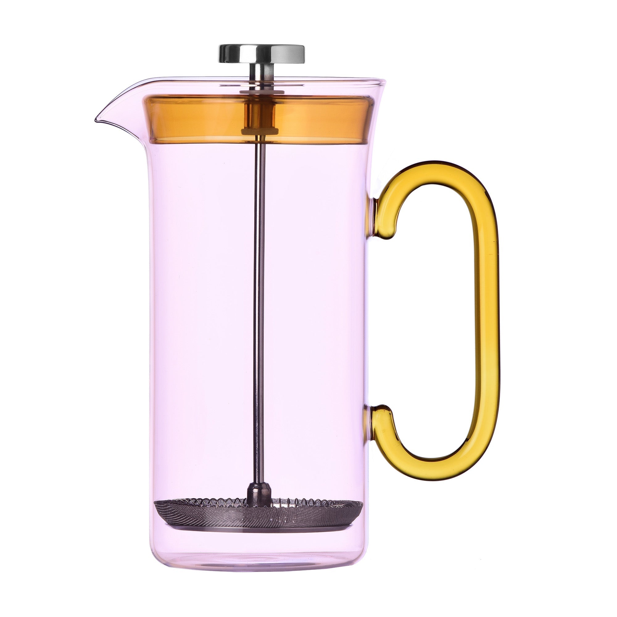 French Press, Pink/Yellow, 30.4 fl oz, Clarinette by Naessi Studio - ICHENDORF