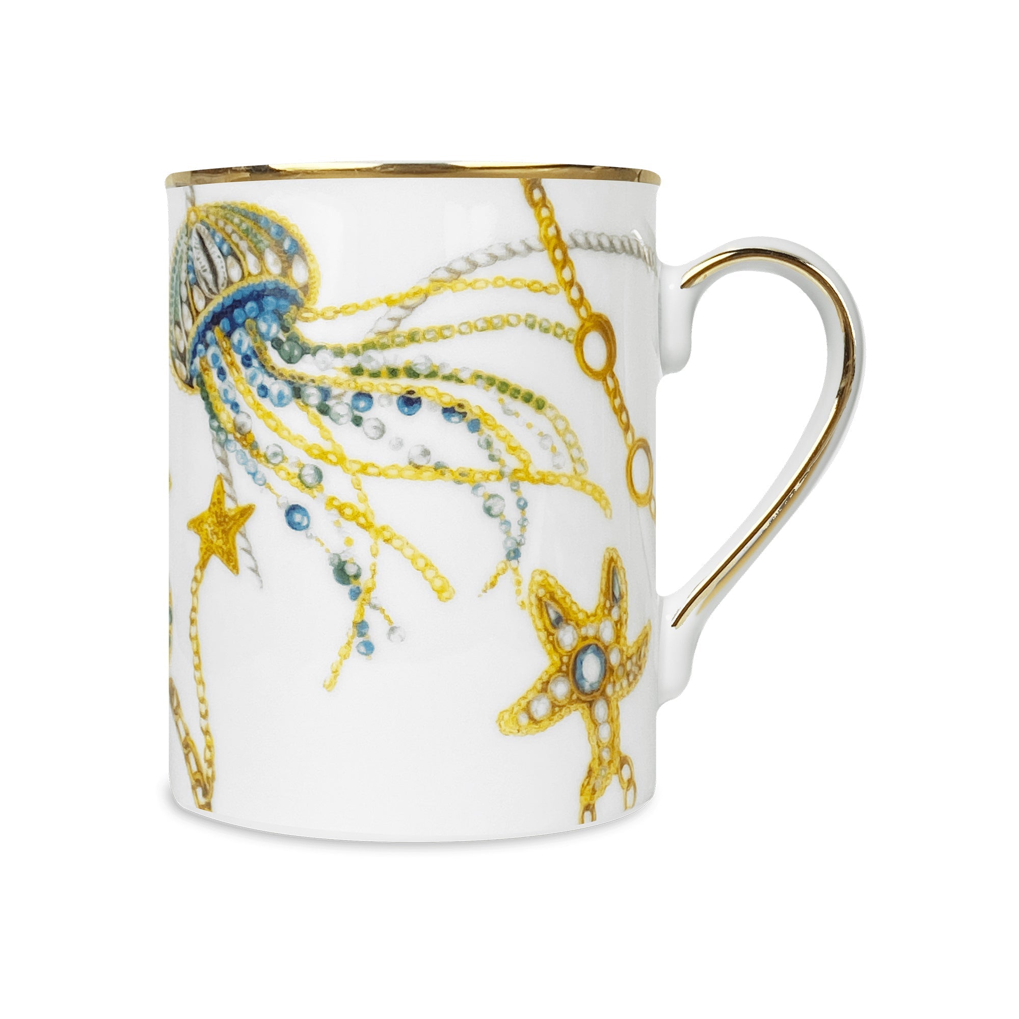 Porcelain mug, jellyfish, Portofino - BACI MILANO