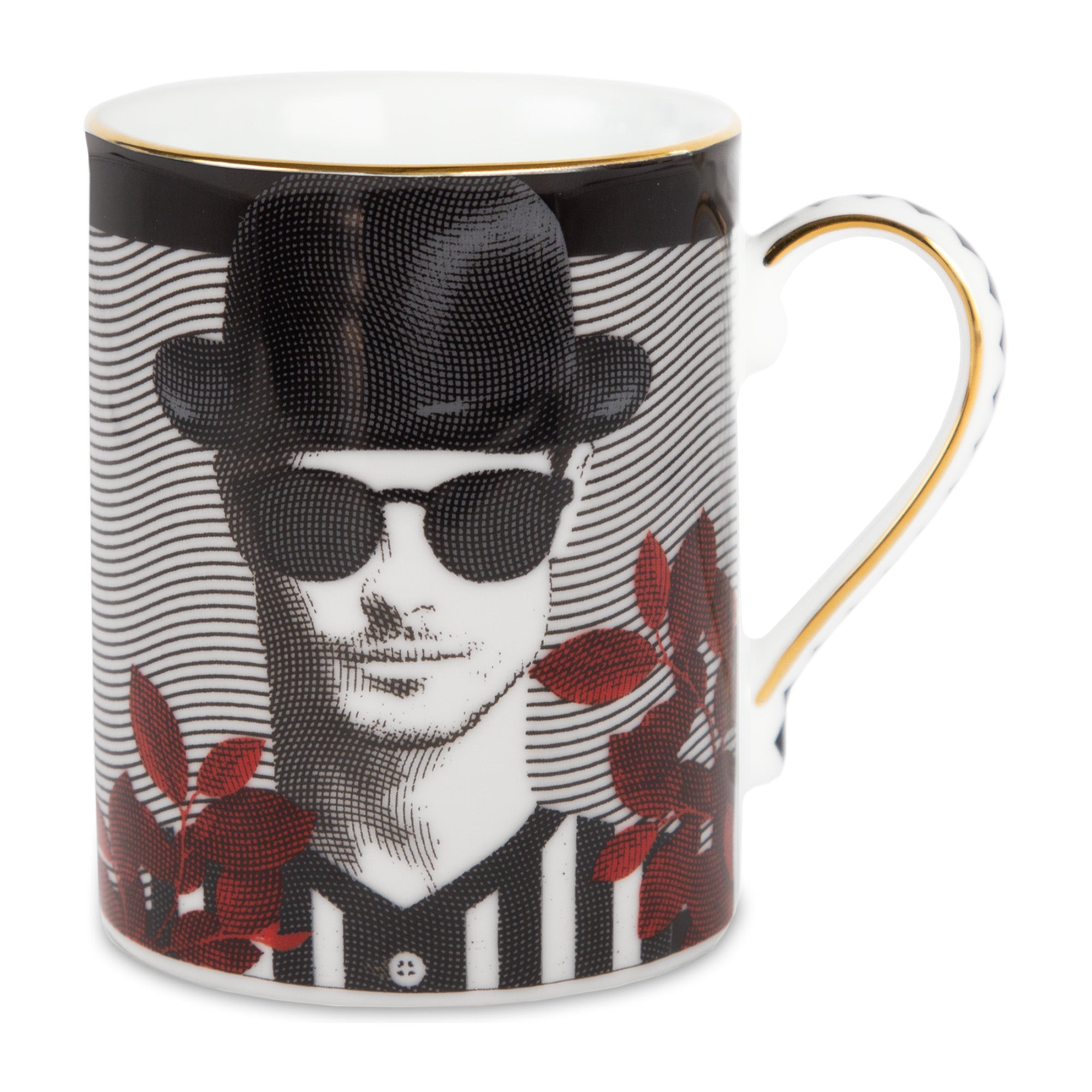 Porcelain mug, The inseparables Mr White - BACI MILANO