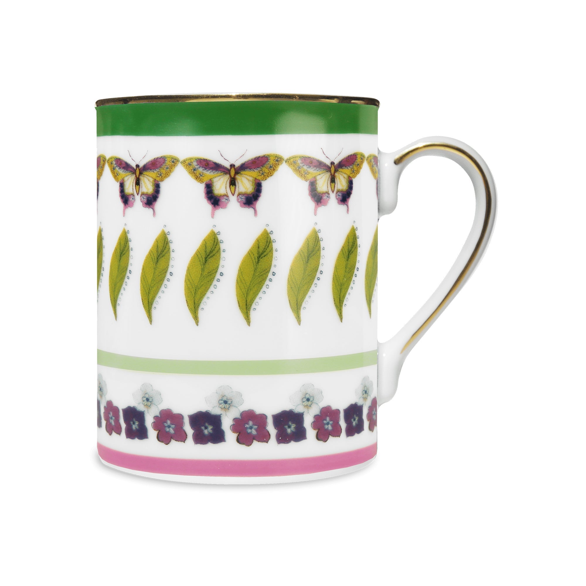 Porcelain mug, green, Amazzonia - BACI MILANO