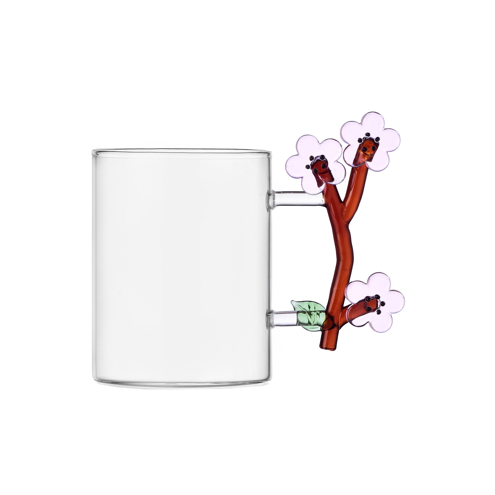 Glass mug, Peach Blossom, Botanica by Alessandra Baldereschi - ICHENDORF