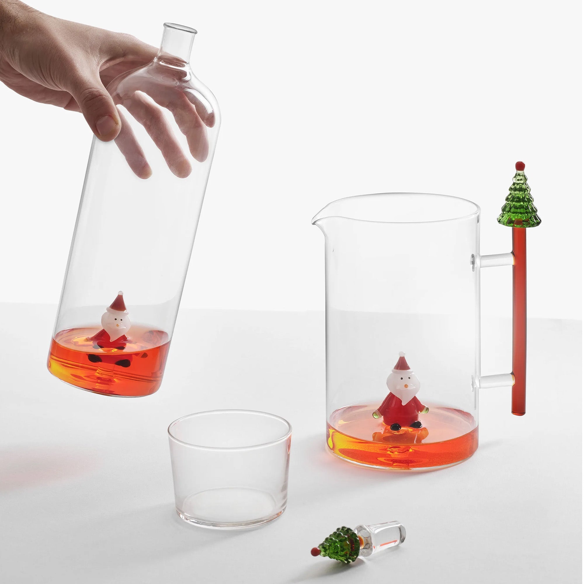 Glass carafe, Santa Claus, Christmas Tales by Alessandra Baldereschi - ICHENDORF