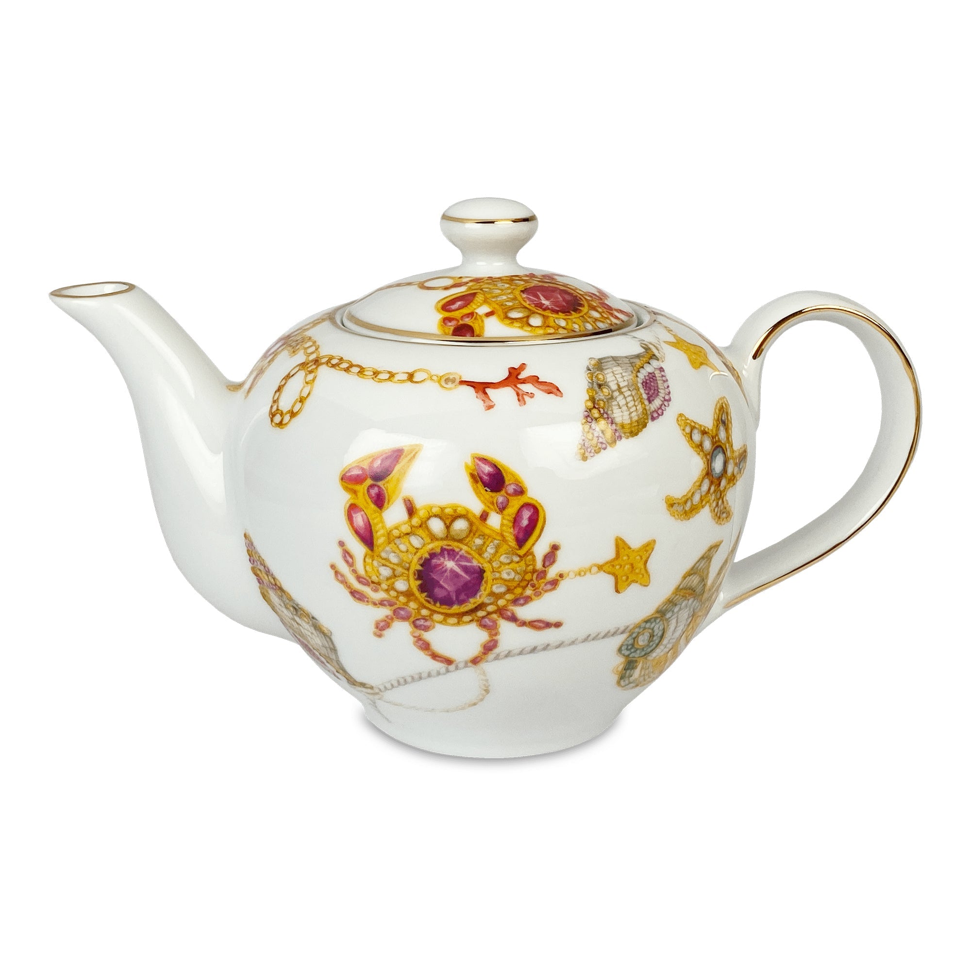 Porcelain teapot, Portofino - BACI MILANO
