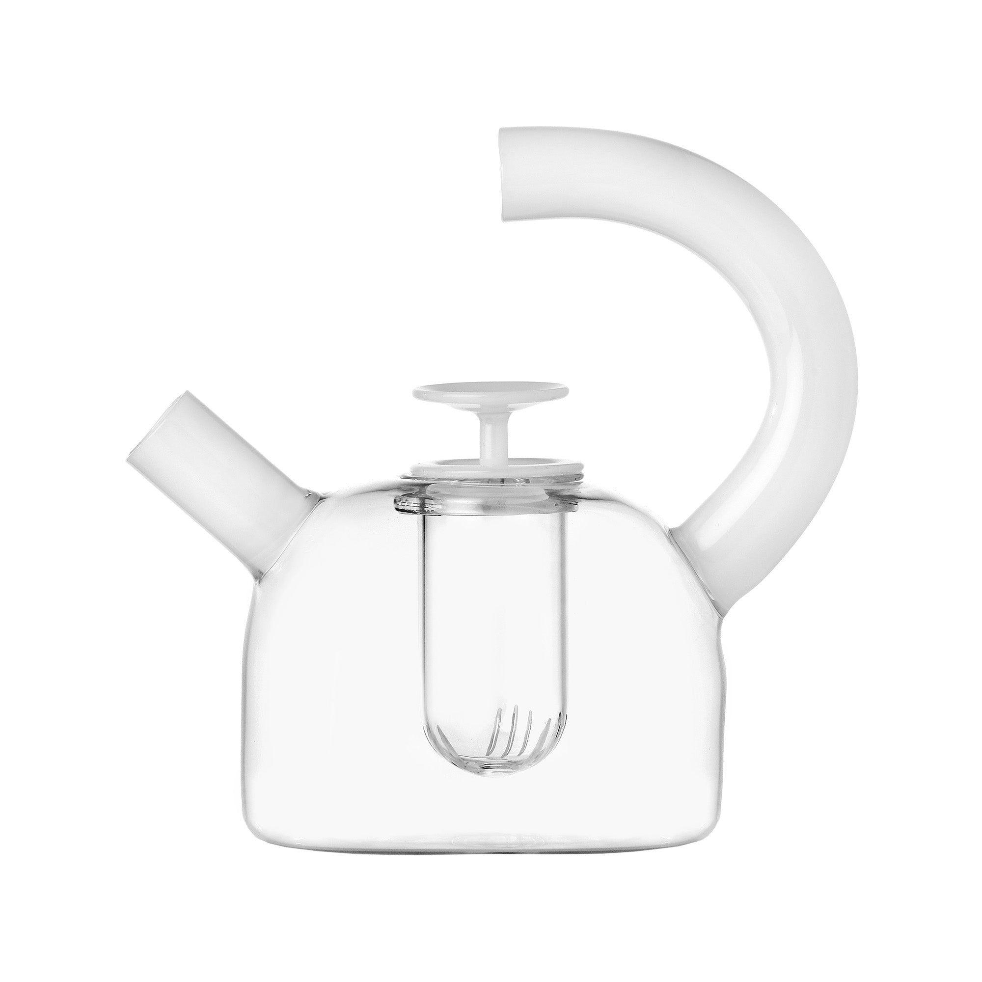Glass teapot, clear/white, Tea by Marta Sansoni - ICHENDORF