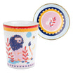 Tea cup and saucer, porcelain, Zodiac Vibe Leo - BACI MILANO