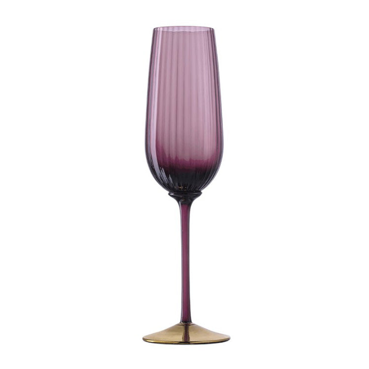 Champagne glass, 9.84 in, Violet/Gold, Cote D'Or - SIMONA'S COLLECTION