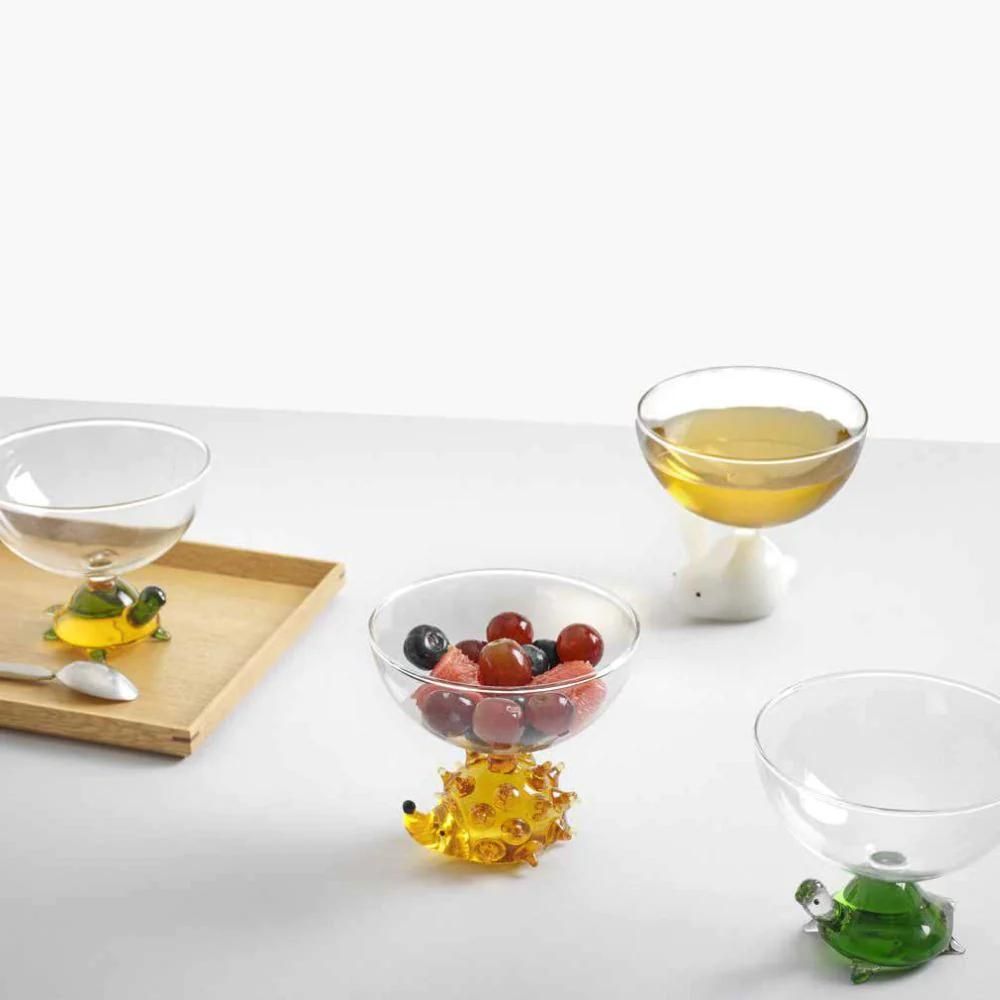 Glass bowl, Pink Rabbit, Animal Farm by Alessandra Baldereschi - ICHENDORF