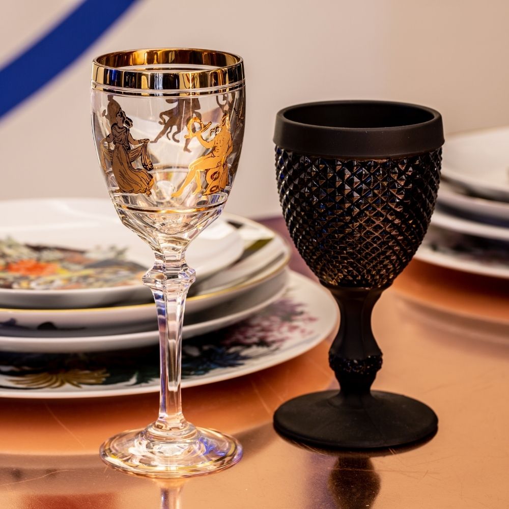 Wine glass, Bicos Bicolor Black matt - VISTA ALEGRE