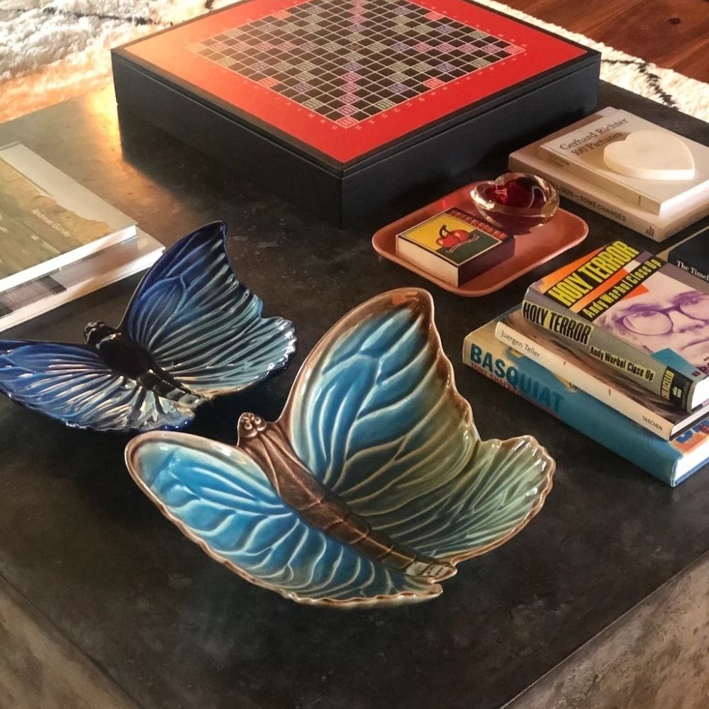 Bowl 16 inches, Cloudy Butterflies by Claudia Schiffer - BORDALLO PINHEIRO