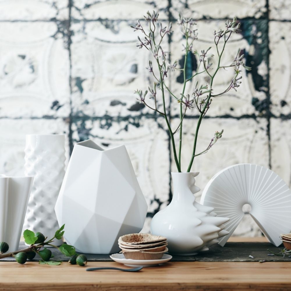 White porcelain vase, 8.7 inches, Fast by Cedric Ragot - ROSENTHAL