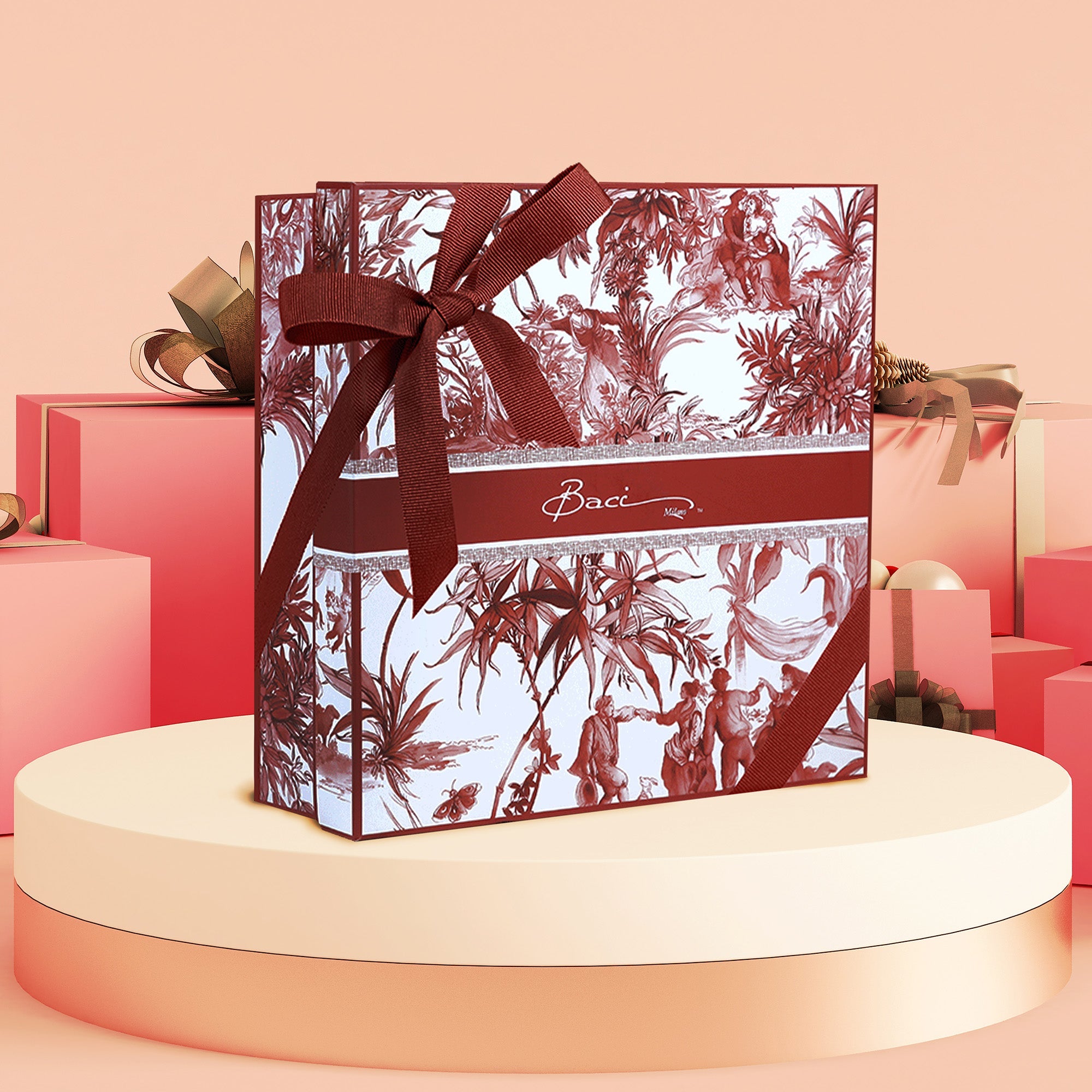 Set of 2 coffee cups and saucers, porcelain, Le Rouge - BACI MILANO