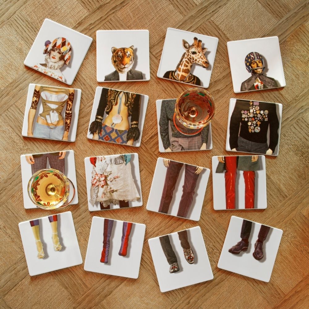 Set of 4 coasters Dona Jirafa, Love who you want - CHRISTIAN LACROIX