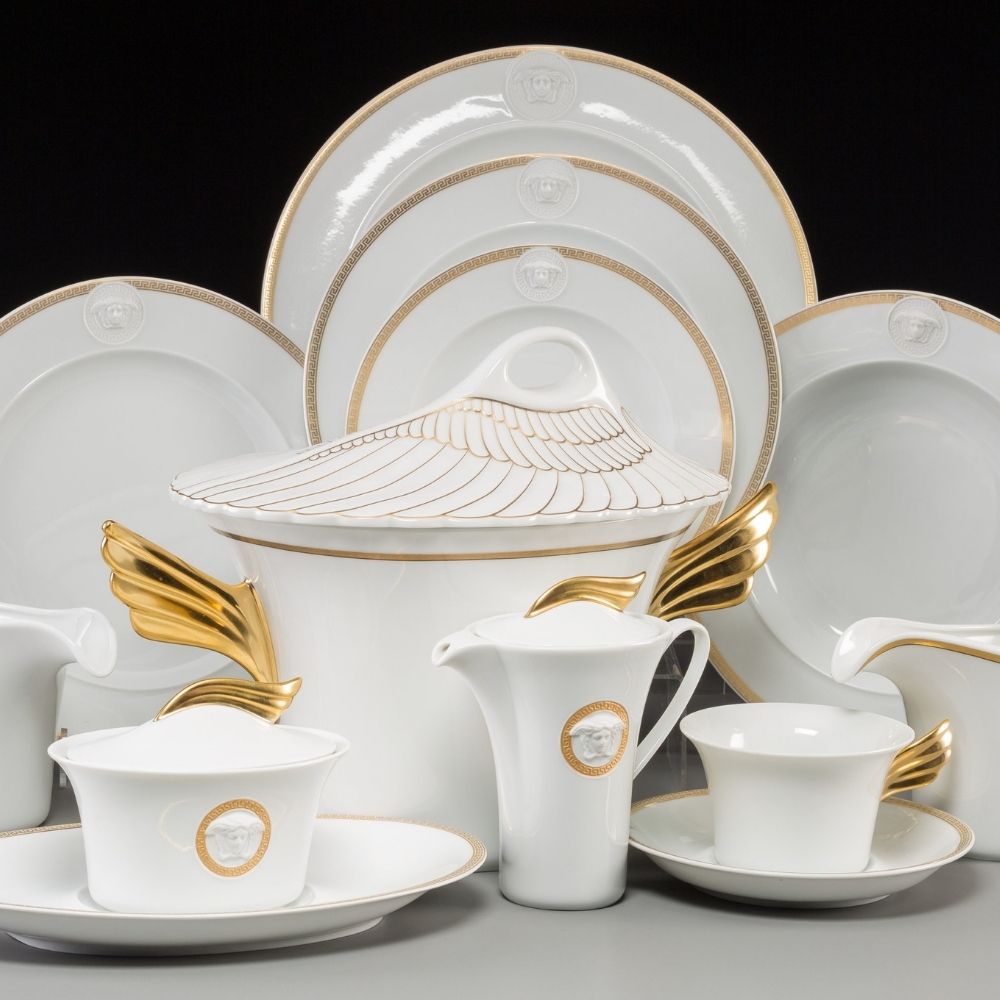 Dessert plate, Medaillon Meandre Dor - VERSACE