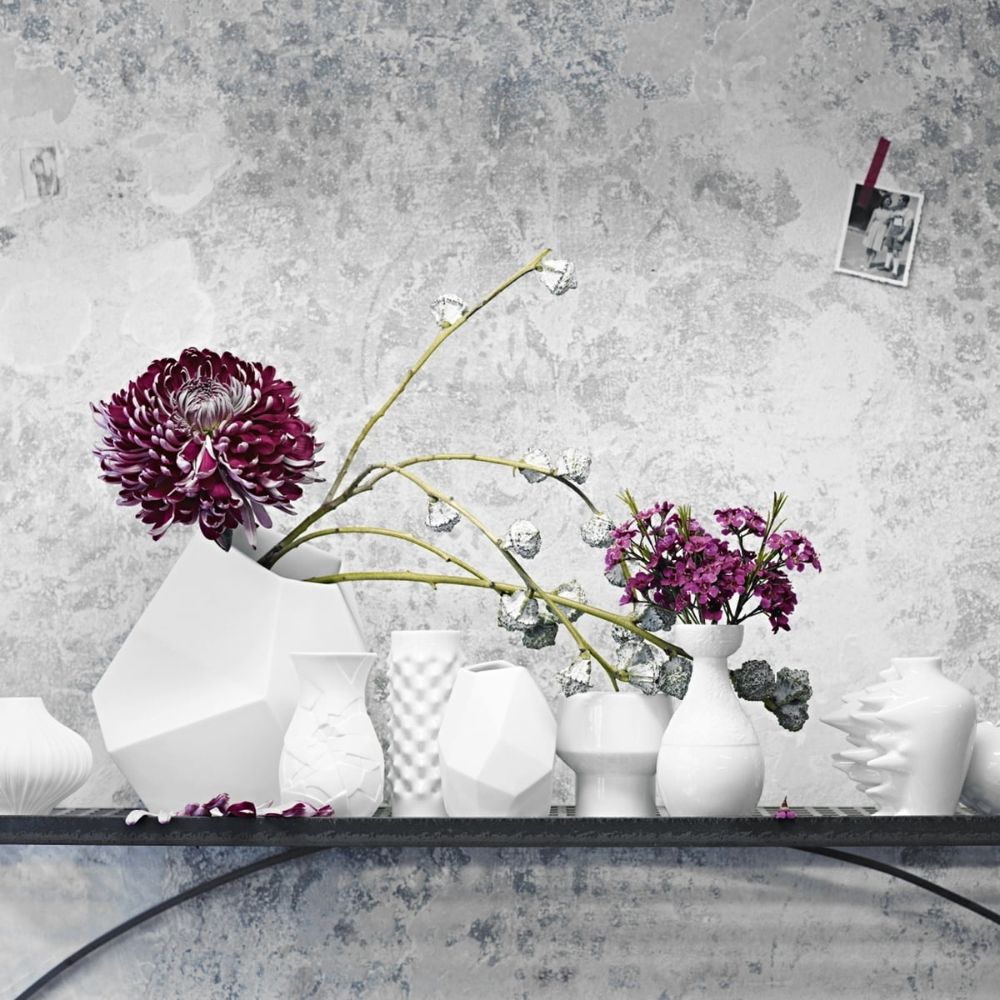 White porcelain vase, 3.5 inches, Surface White Mat - ROSENTHAL