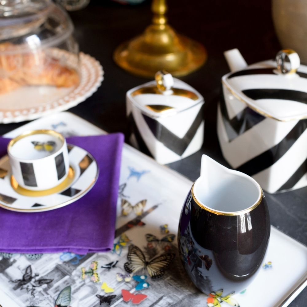 Coffee cup and saucer, set of 2, Sol y Sombra - CHRISTIAN LACROIX