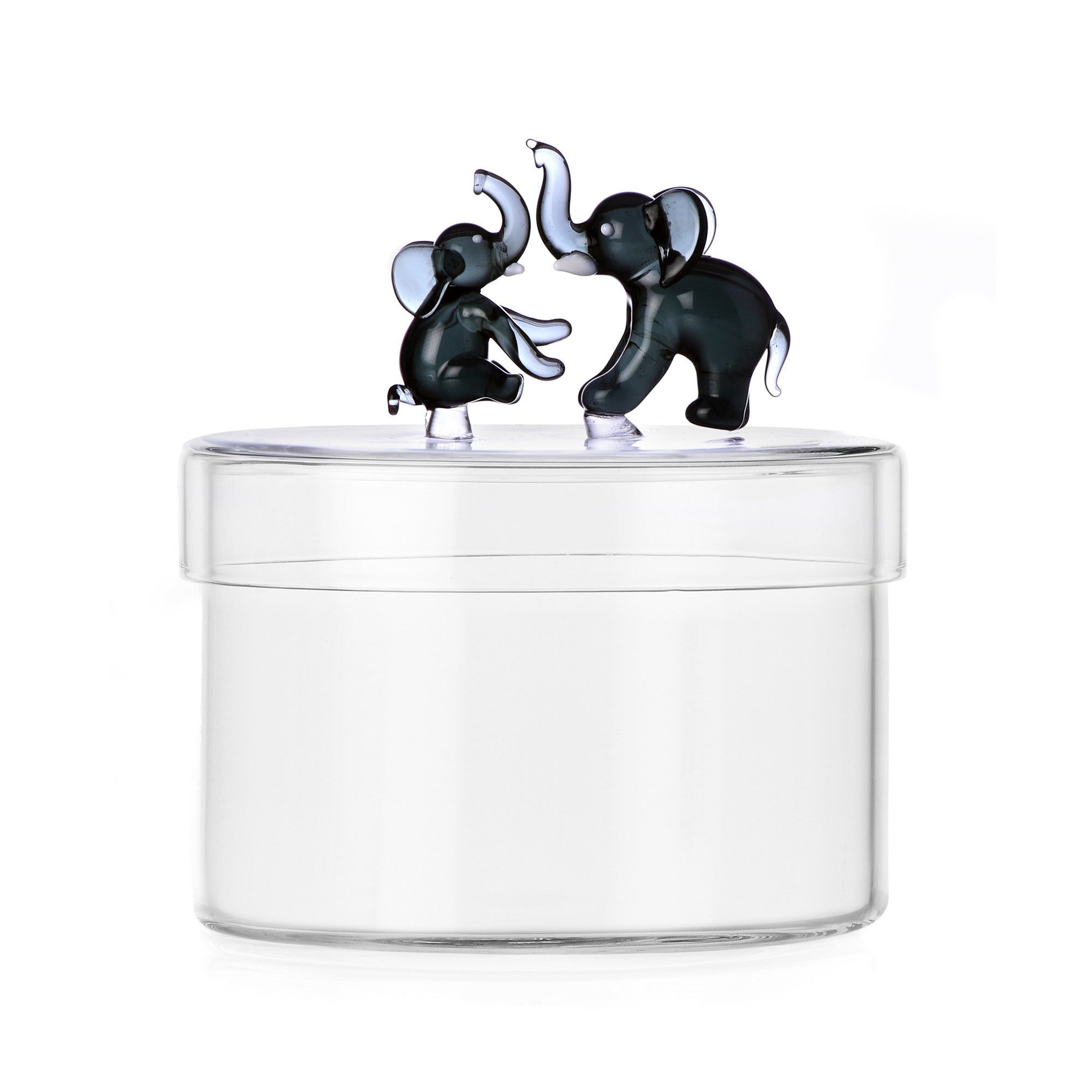 Decorative box, elephant family, Tender Ties by Alessandra Baldereschi - ICHENDORF