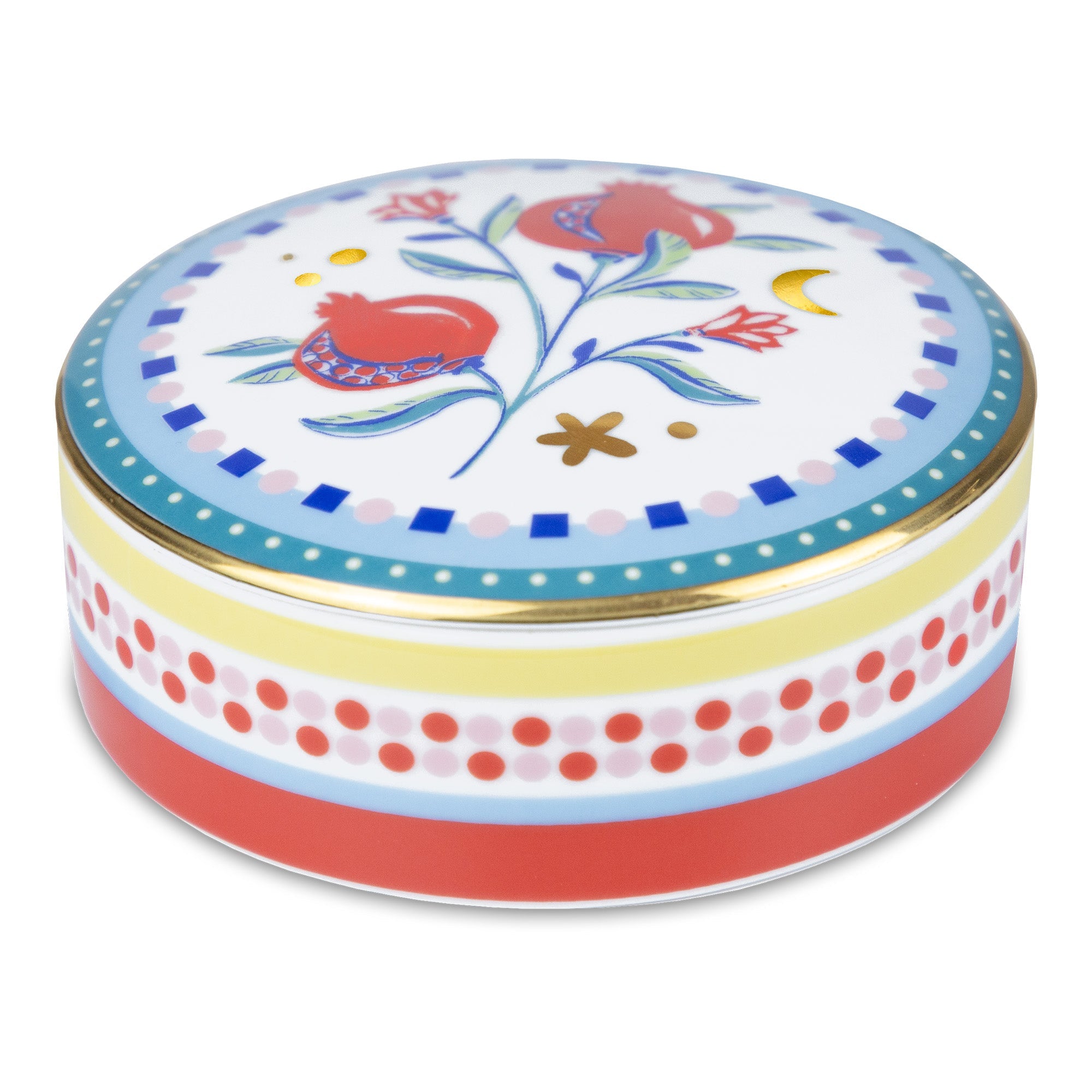 Round porcelain box, 5.1 inches, Mamma Mia - BACI MILANO