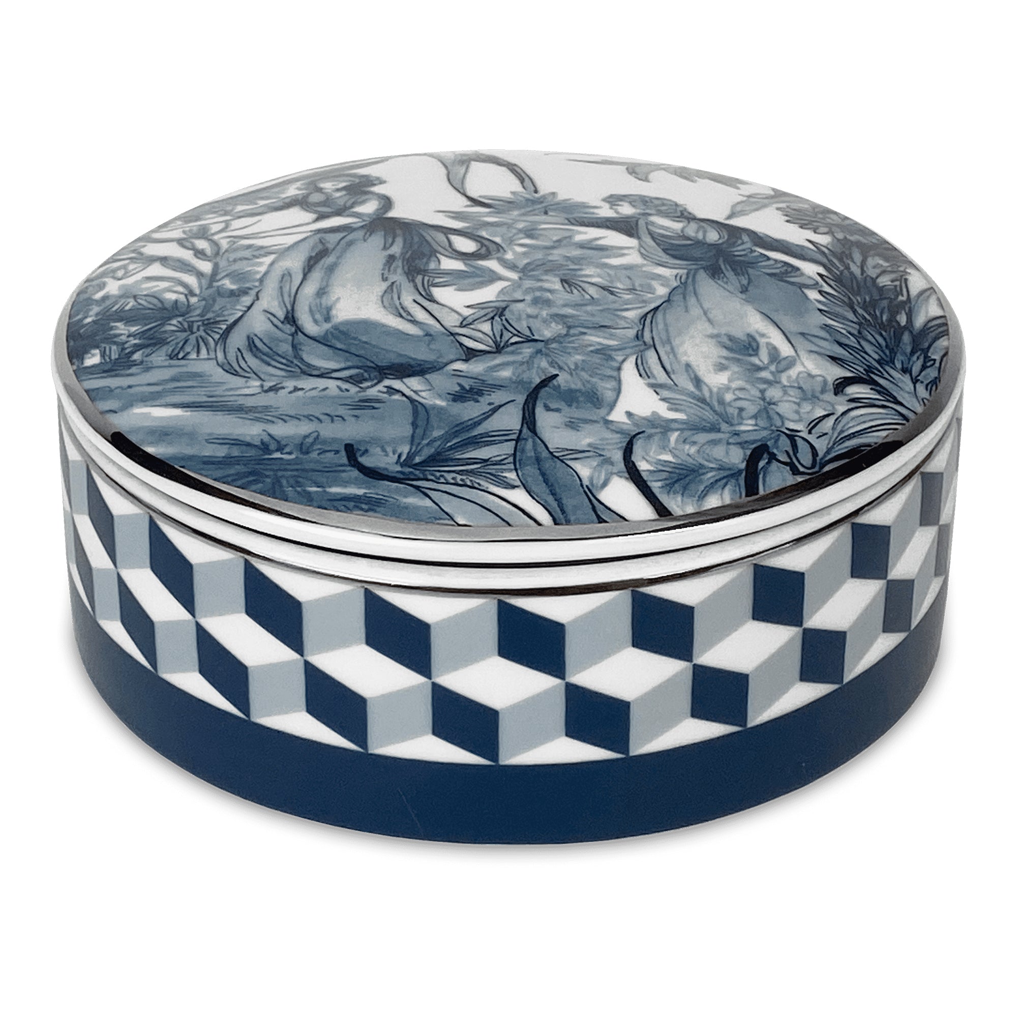 Round porcelain box, 5.1 inches, Versailles - BACI MILANO