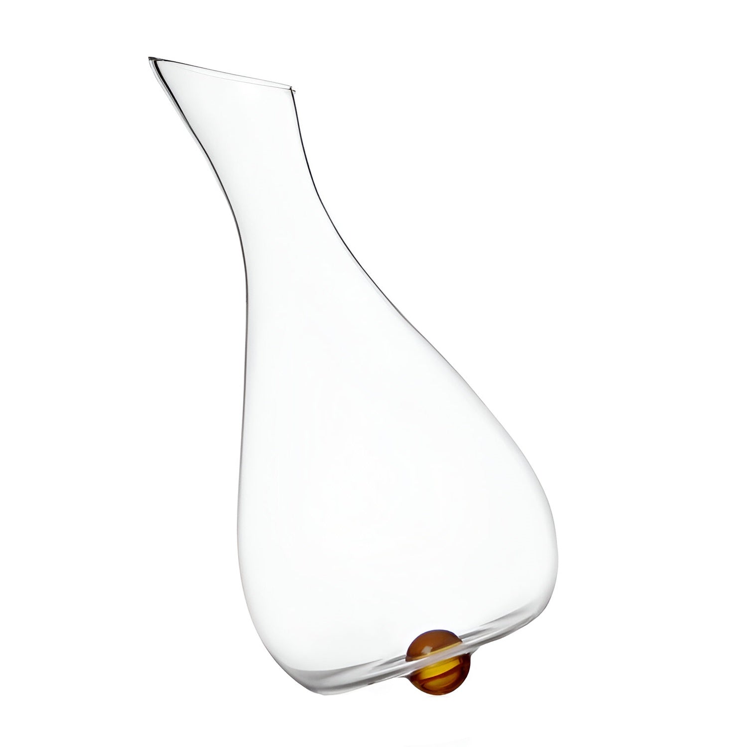 Inclined Decanter, transparent-amber, Luna - ICHENDORF