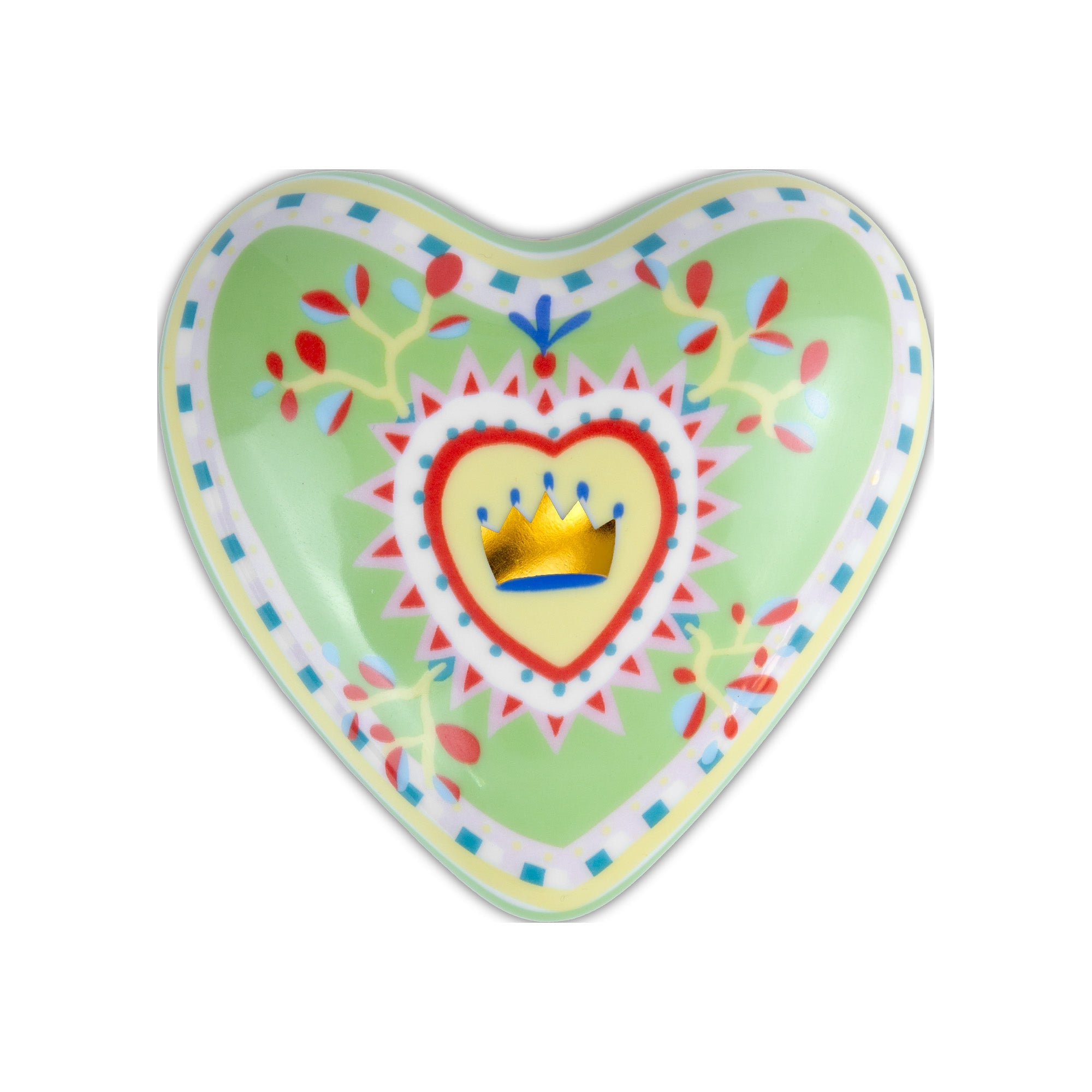 Heart decoration made of porcelain, 3.7 inches, Mamma Mia Heart - BACI MILANO