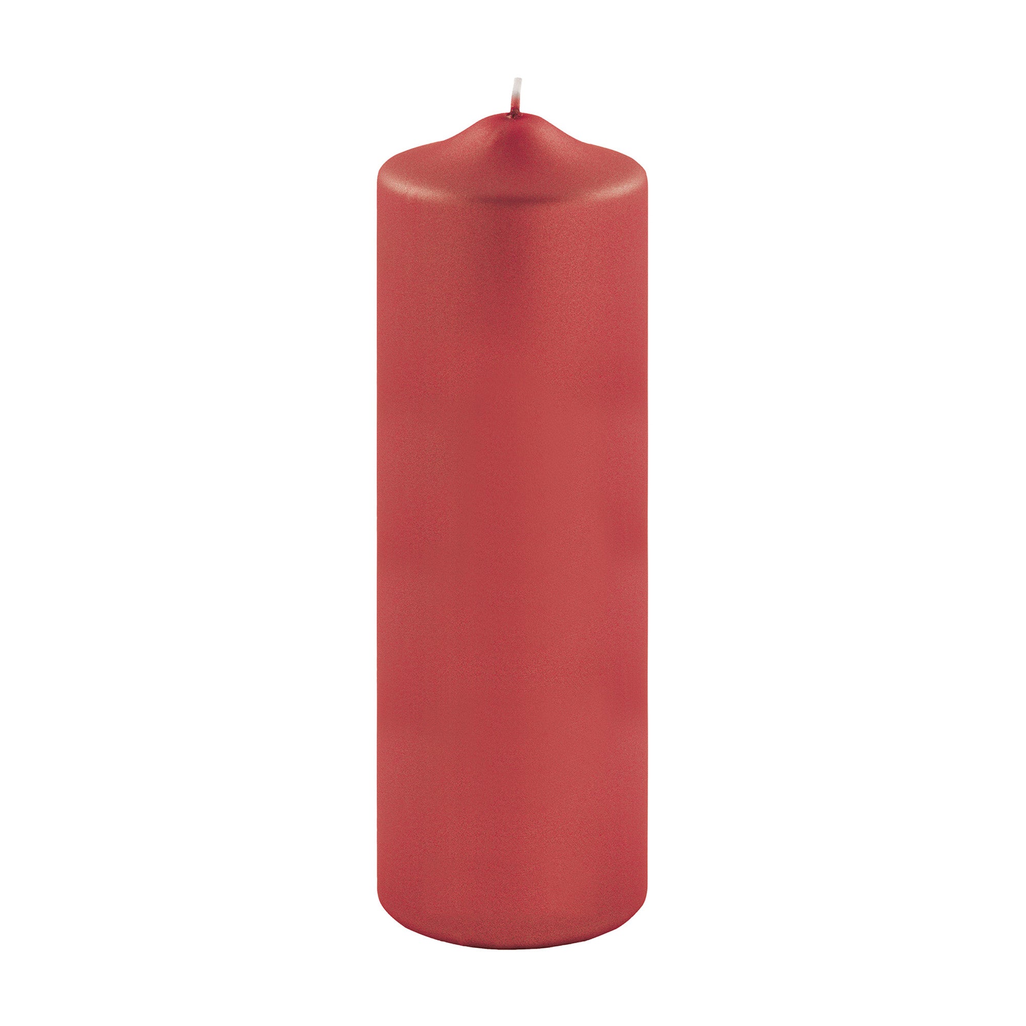 Decorative pillar candle, metallic red, 9.8 in - SIMONA'S COLLECTION