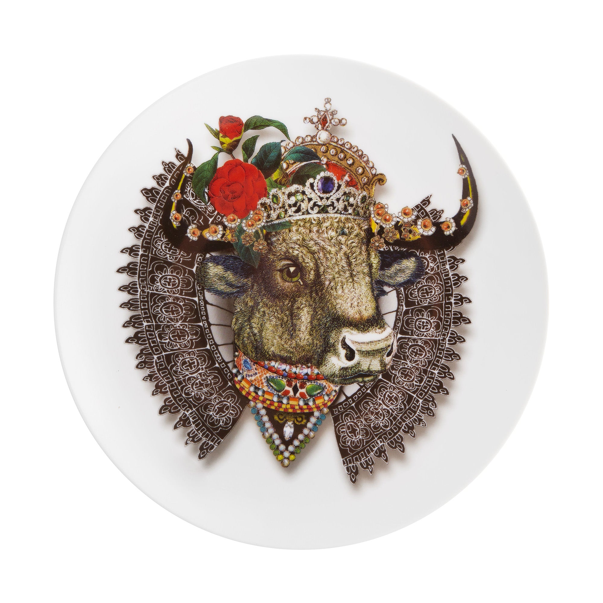 Dessert plate Monseigneur Bull, Love who you want - CHRISTIAN LACROIX