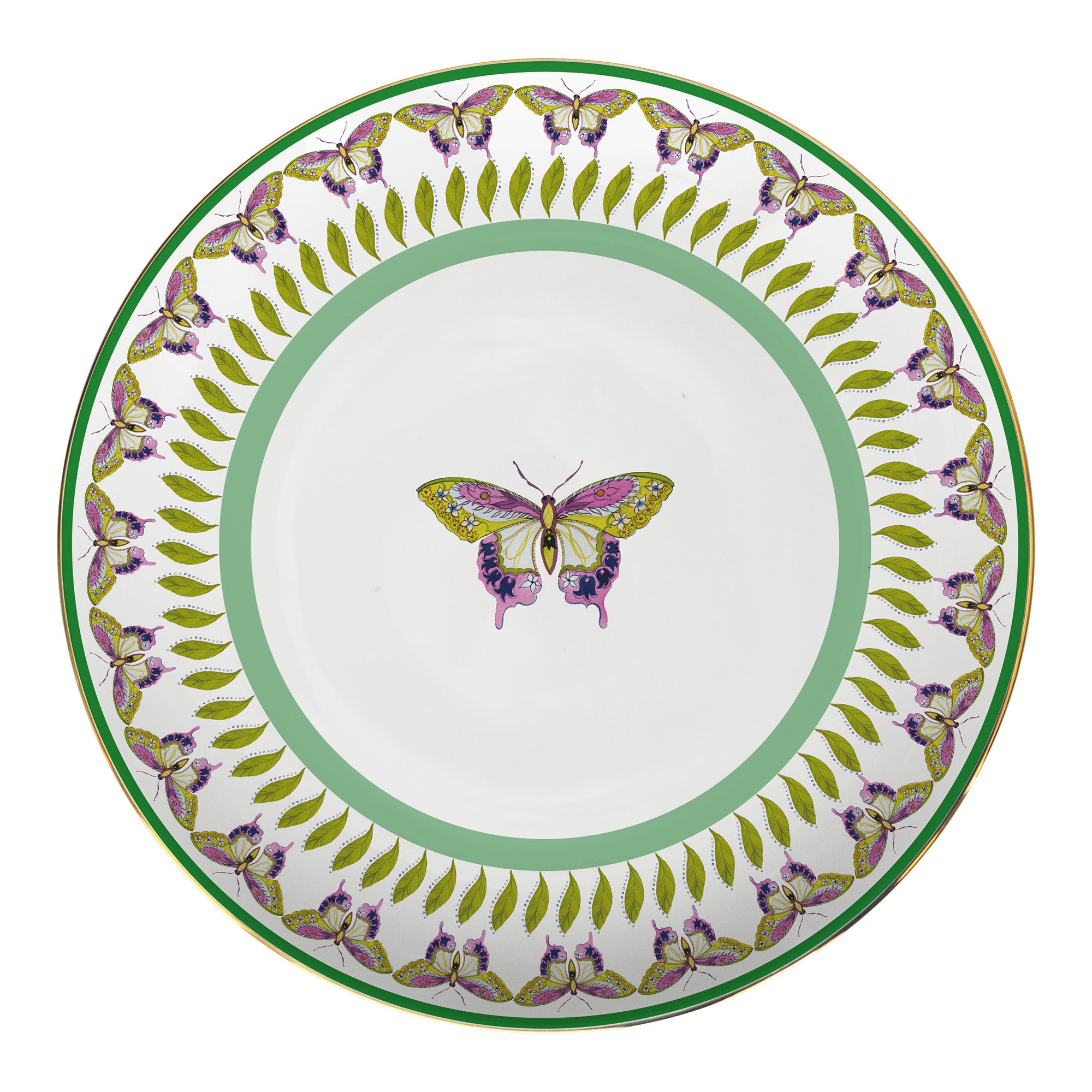 Dinner plate, porcelain, 11 inches, Amazzonia - BACI MILANO