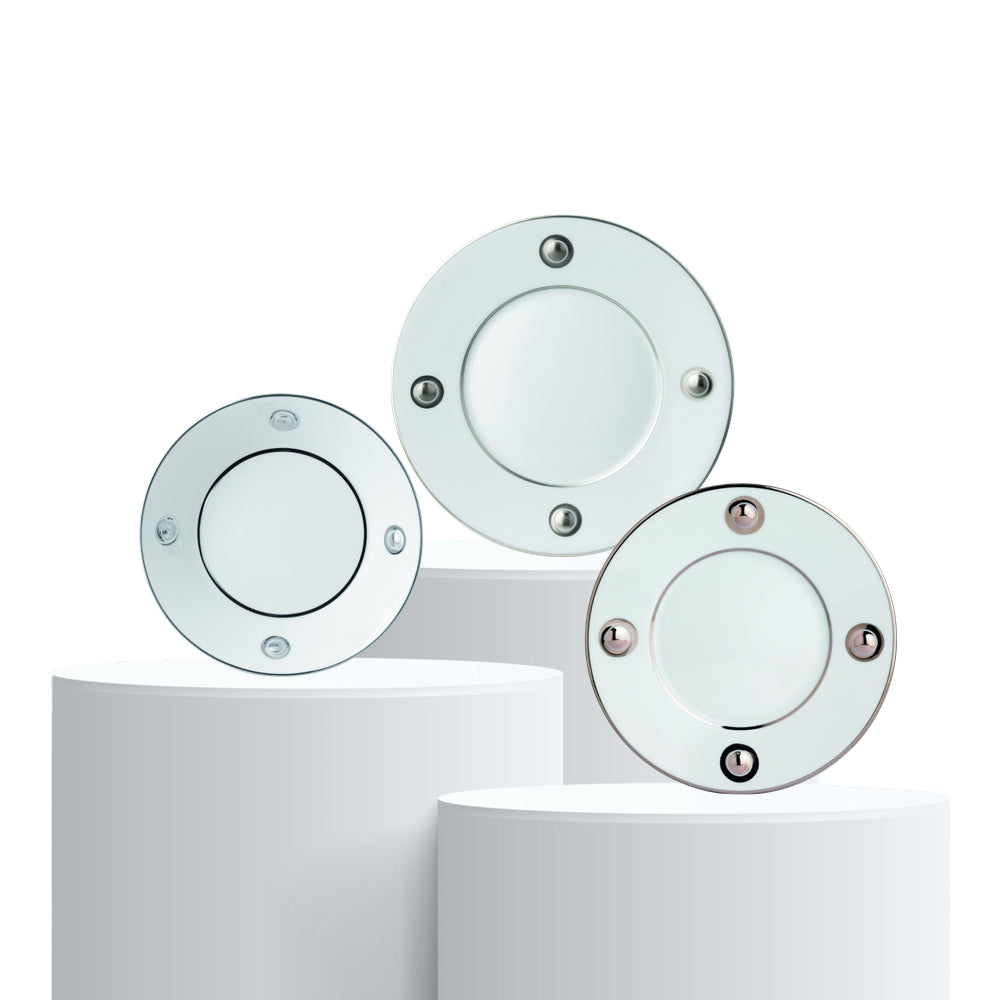 Dinner set, 12 pieces, Ithaque Argent - BERNARDAUD