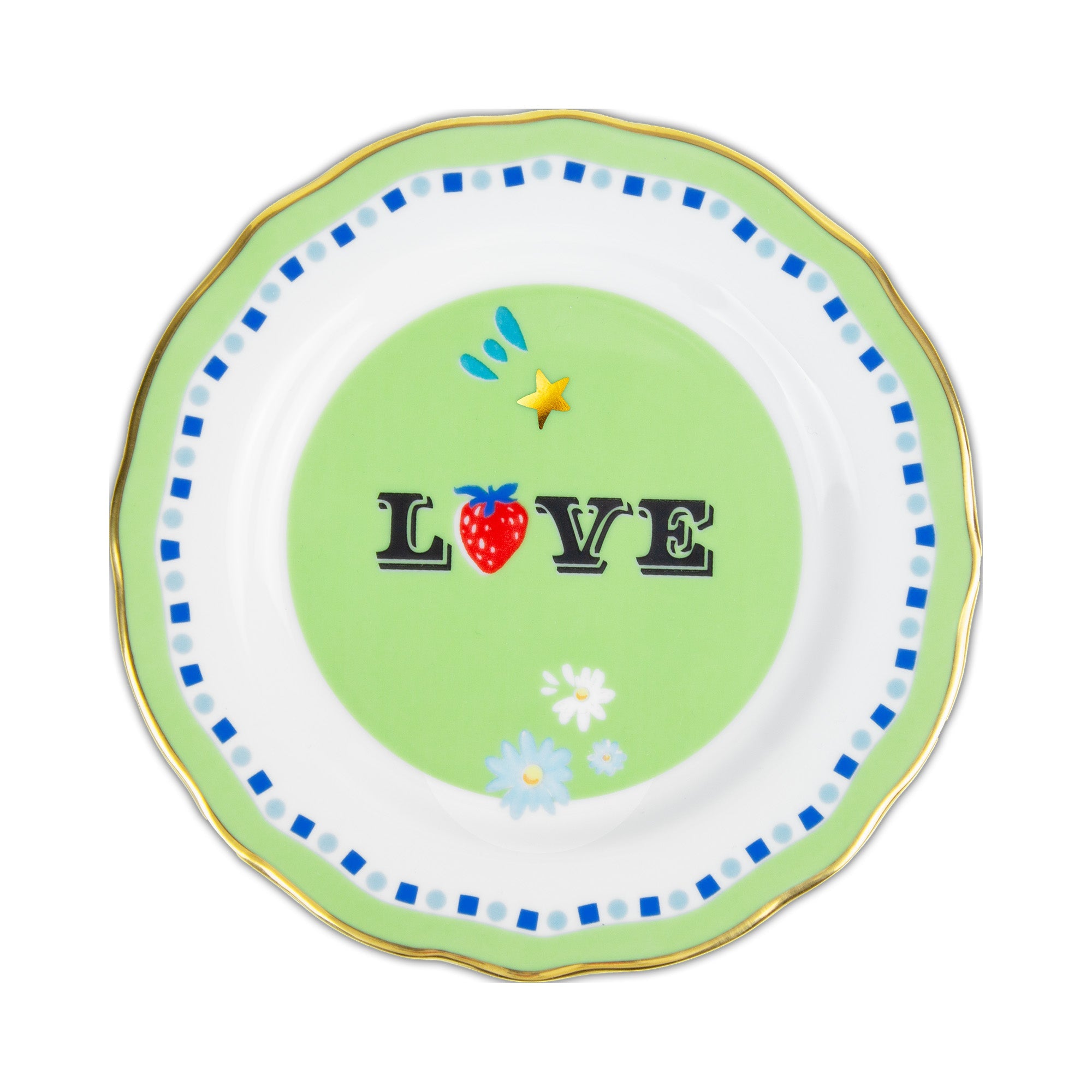Bread and butter plate, porcelain, 6.3 inches, Mamma Mia Love - BACI MILANO