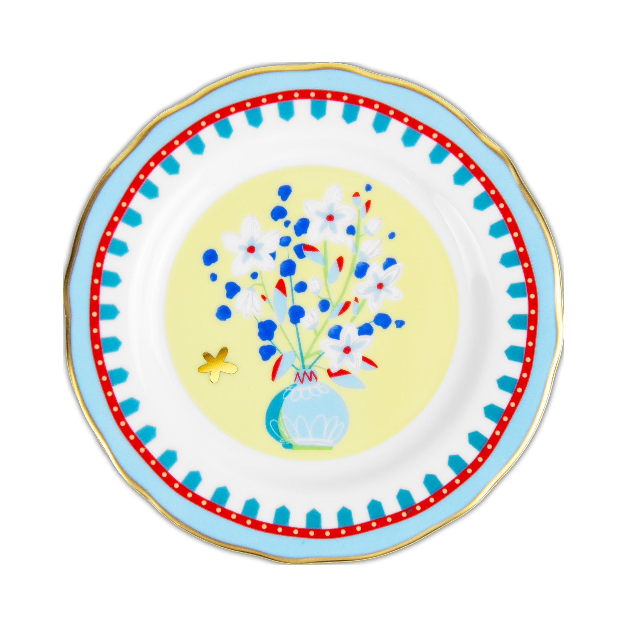 Bread and butter plate, porcelain, 6.3 inches, Mamma Mia Vase - BACI MILANO