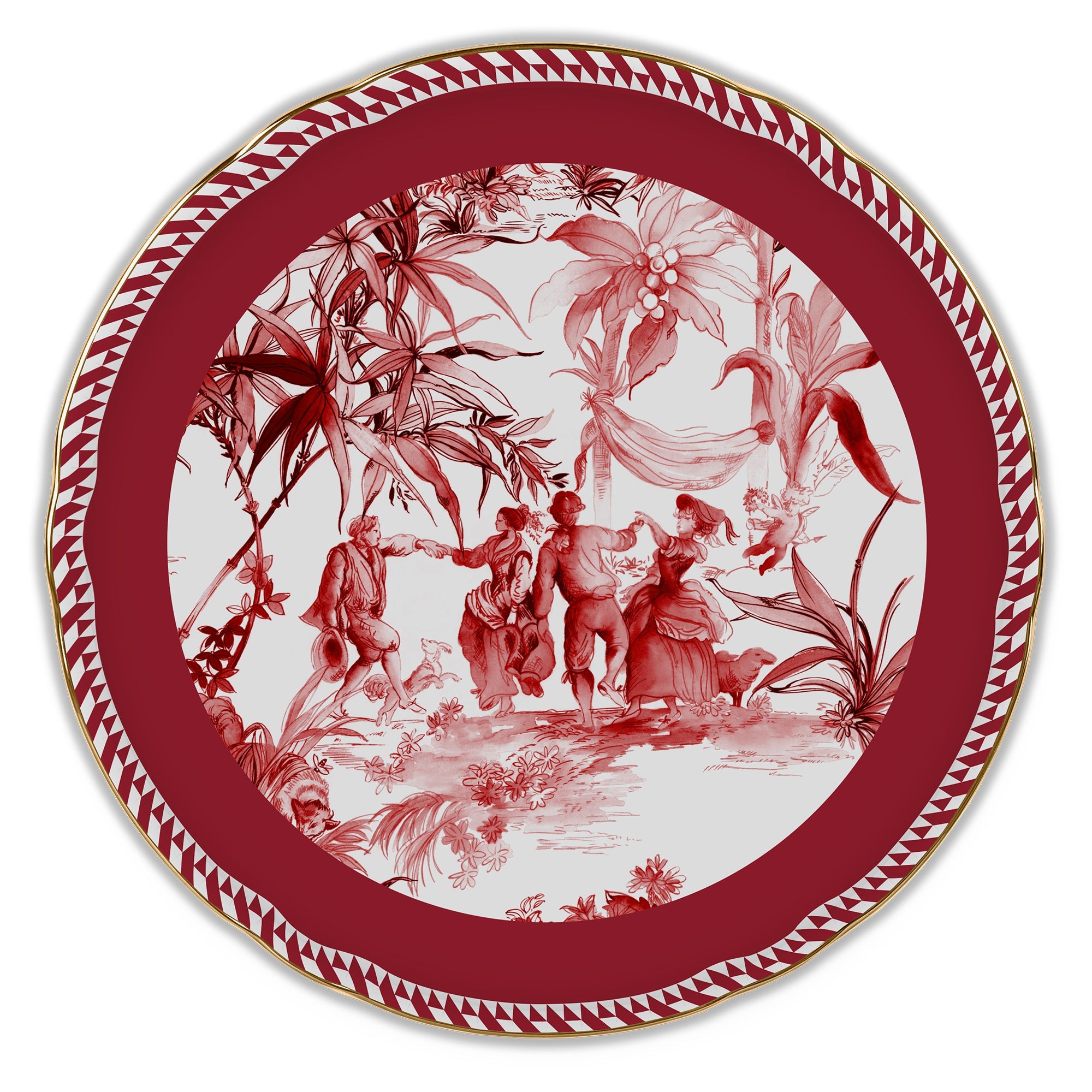Charger plate, porcelain, 12.2 inches, Le Rouge - BACI MILANO