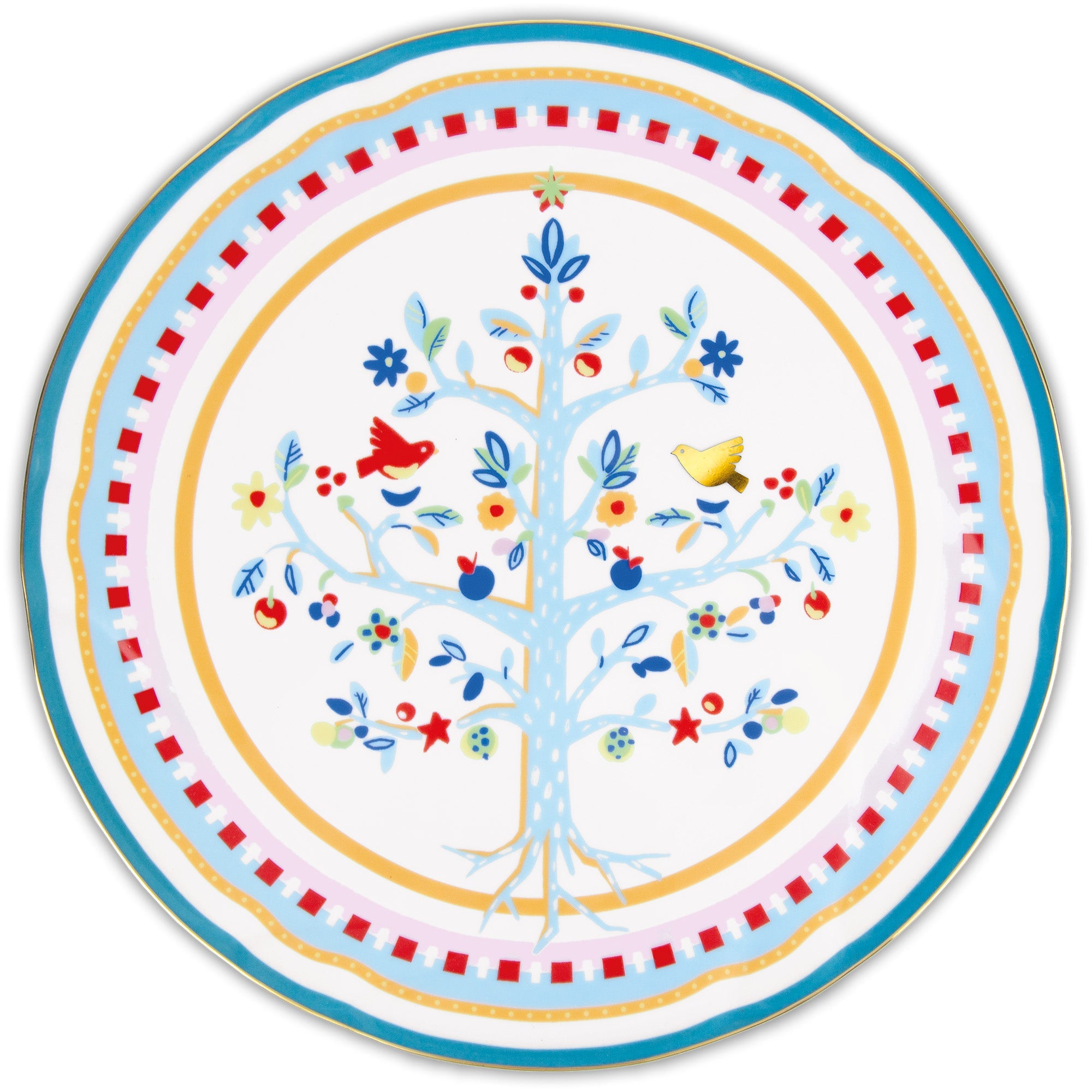 Charger plate, porcelain, 12.2 inches, Mamma Mia Tree of Life - BACI MILANO