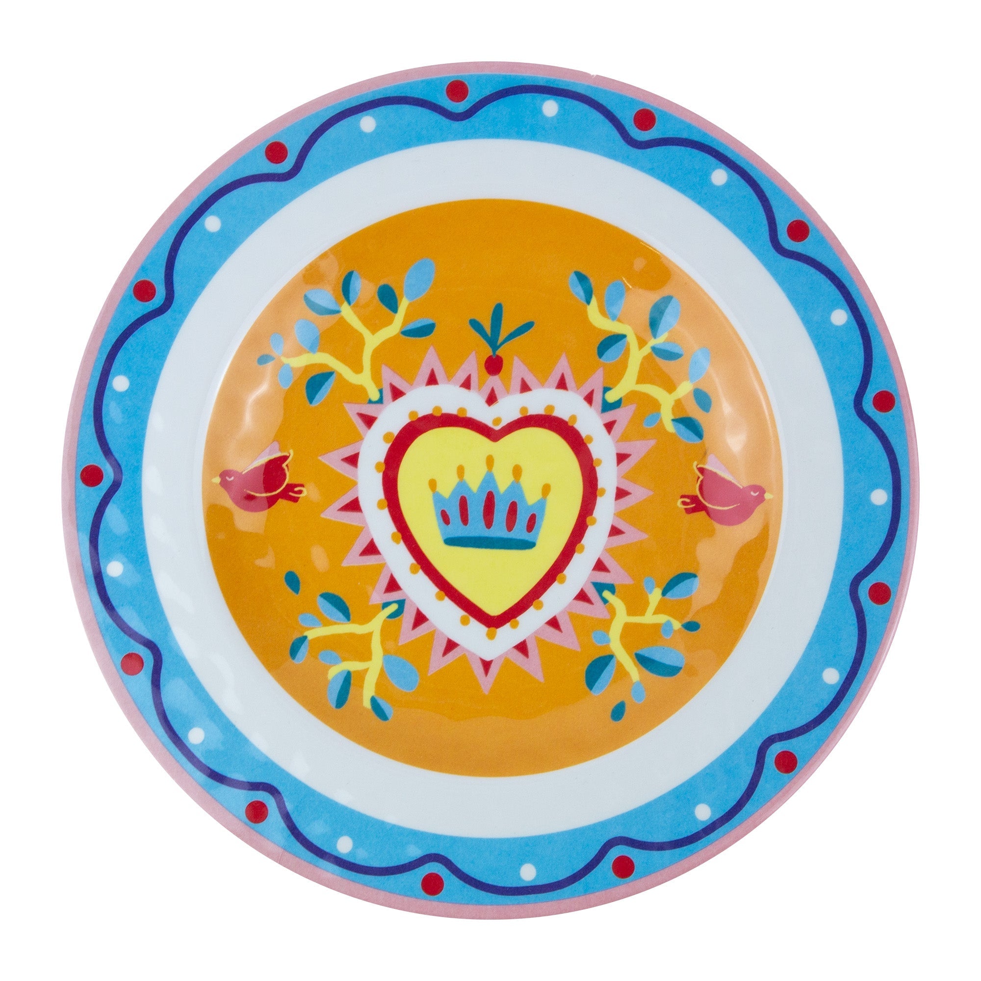 Dessert plate, melamine, 8.5 inches, Mamma Mia Heart - BACIMILANO