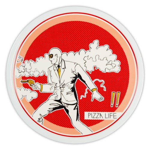 Pizza plate, 13.2 inches, red, Gulp - BACI MILANO