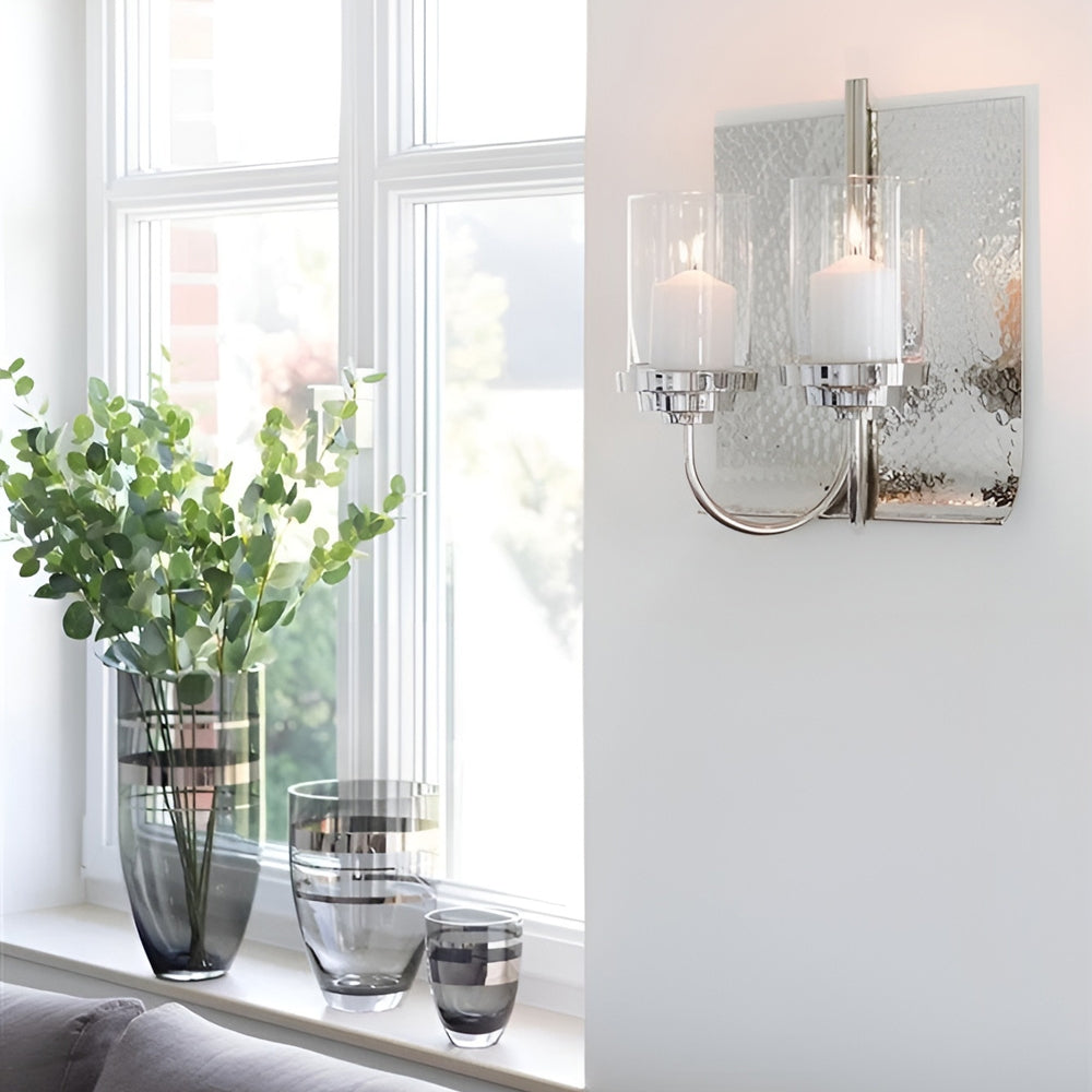 Glass wall sconce, 16.1 in, Talon - SIMONA'S COLLECTION