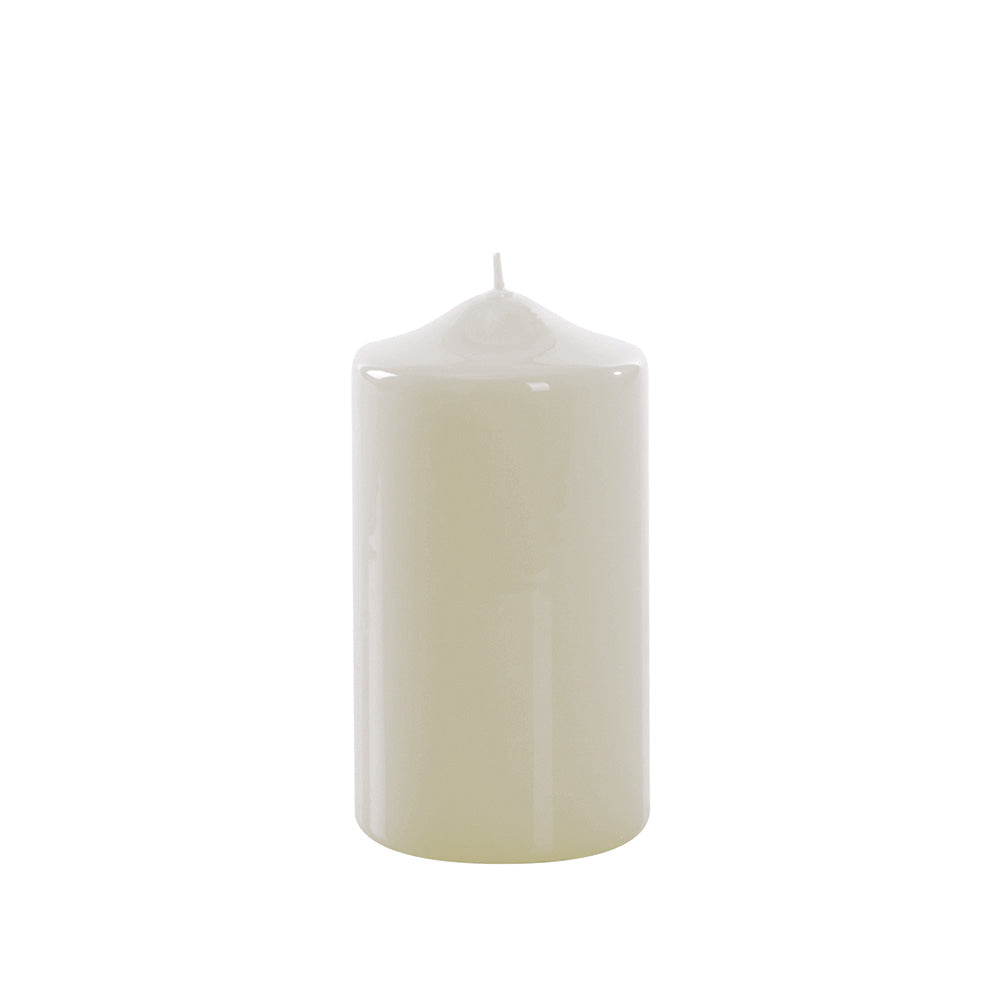 Decorative Cylindrical Candle, Cream, 8 x 5.9 inches - SIMONA'S COLLECTION