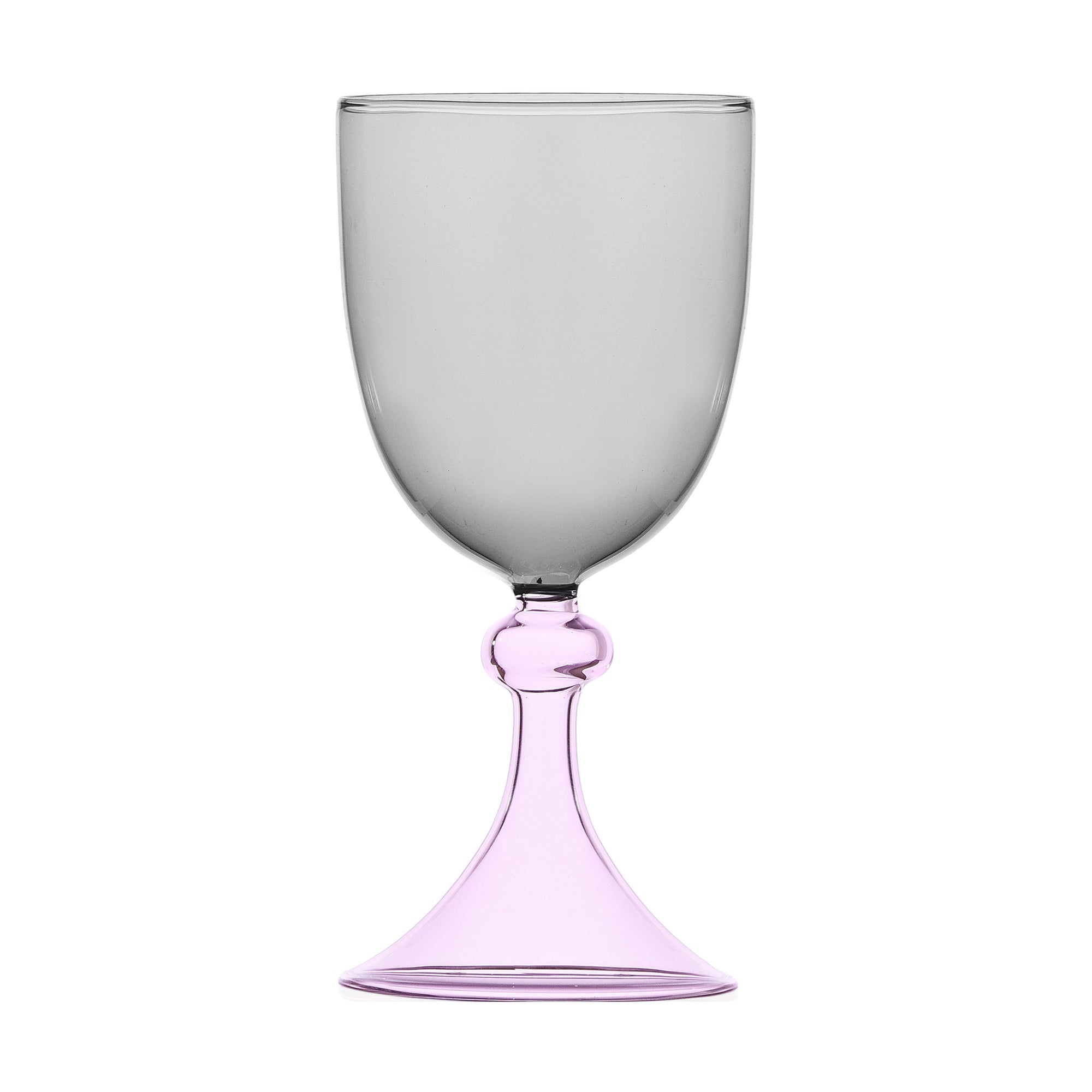 Stem glass, 6.7 inches, smoky/pink, Tamigi - ICHENDORF