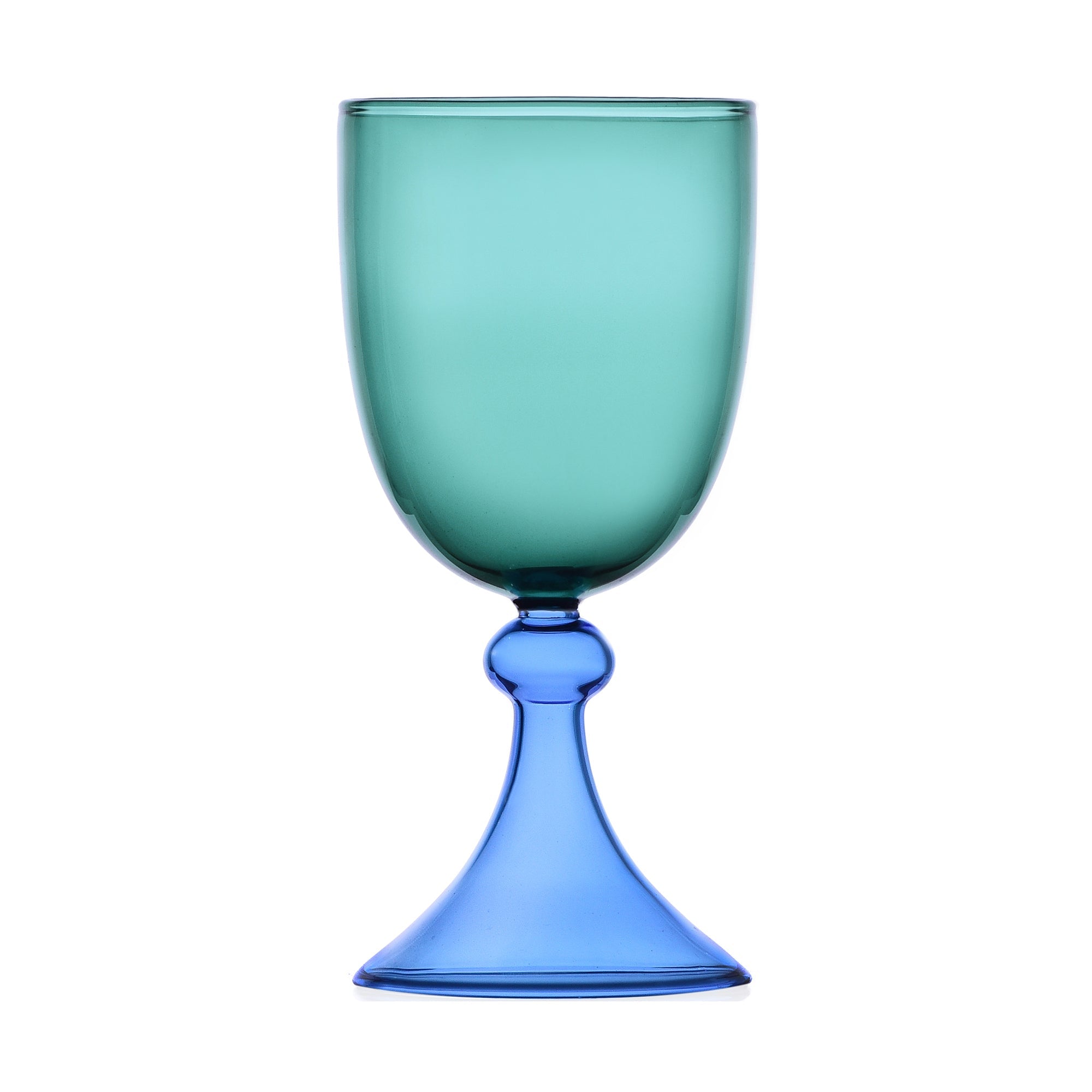 Stem glass, 6.7 inches, petrol/blue, Tamigi - ICHENDORF