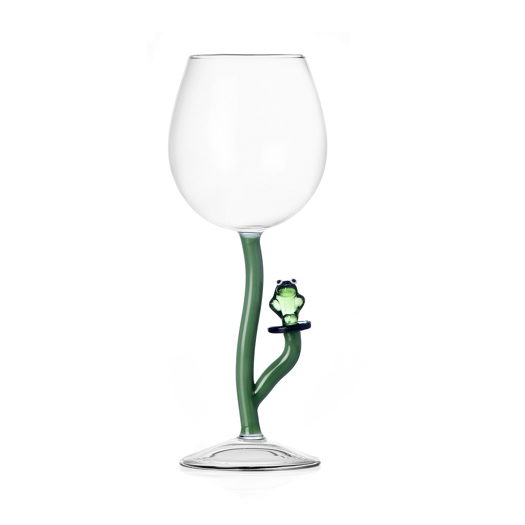 Stem glass, 8.7 inches, frog, Animal Farm by Alessandra Baldereschi - ICHENDORF