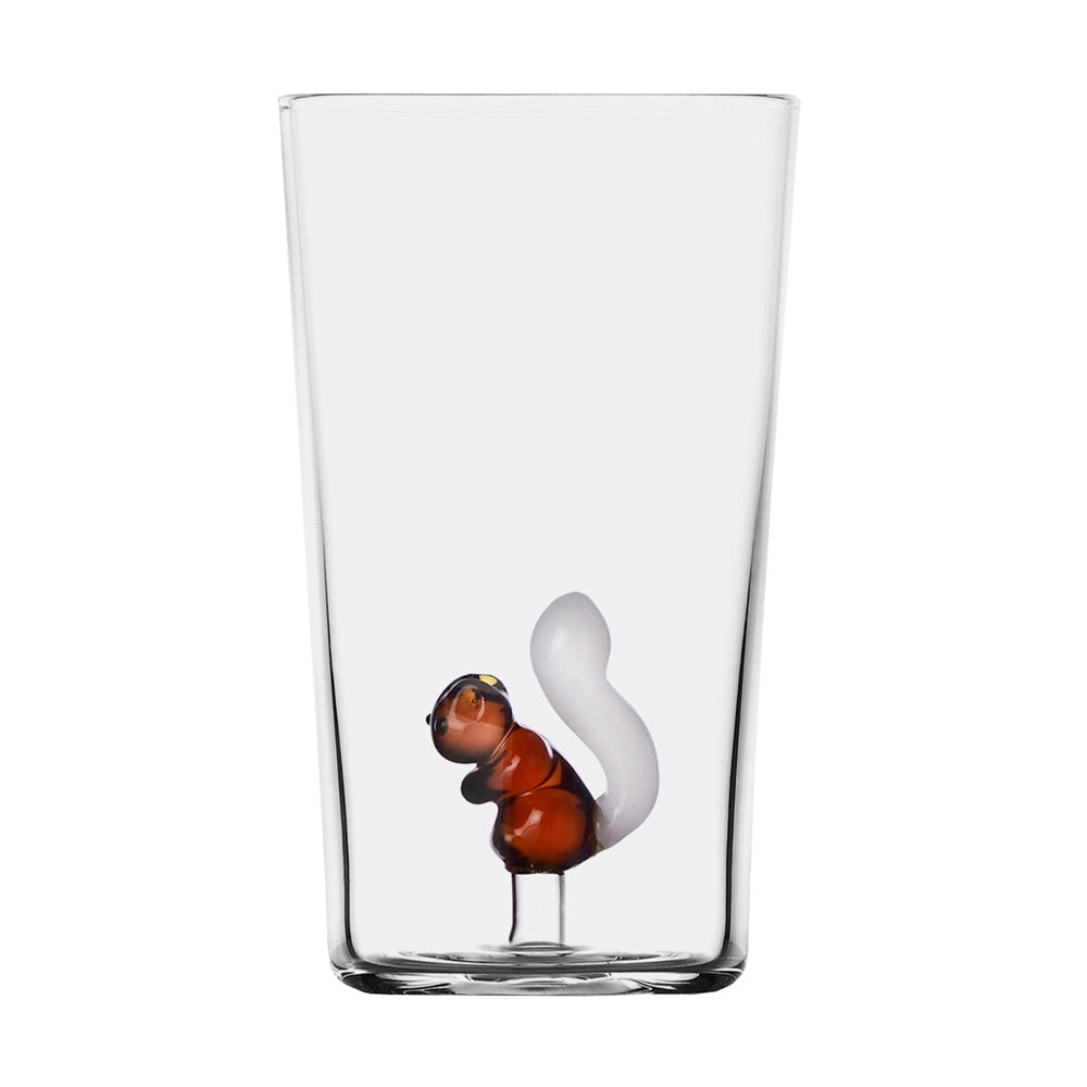 Water glass, 5.1 inches, squirrel, Animal Farm by Alessandra Baldereschi - ICHENDORF
