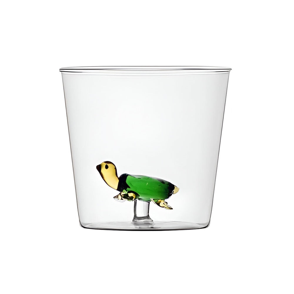 Water glass, 3.1 inches, turtle, Animal Farm by Alessandra Baldereschi - ICHENDORF