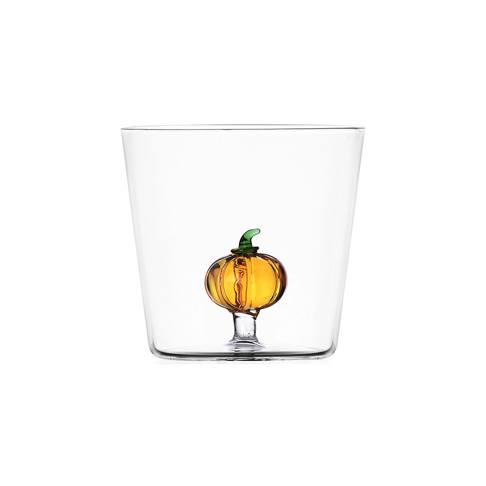 Water glass, 3.15 inches, pumpkin, Vegetables by Alessandra Baldereschi - ICHENDORF