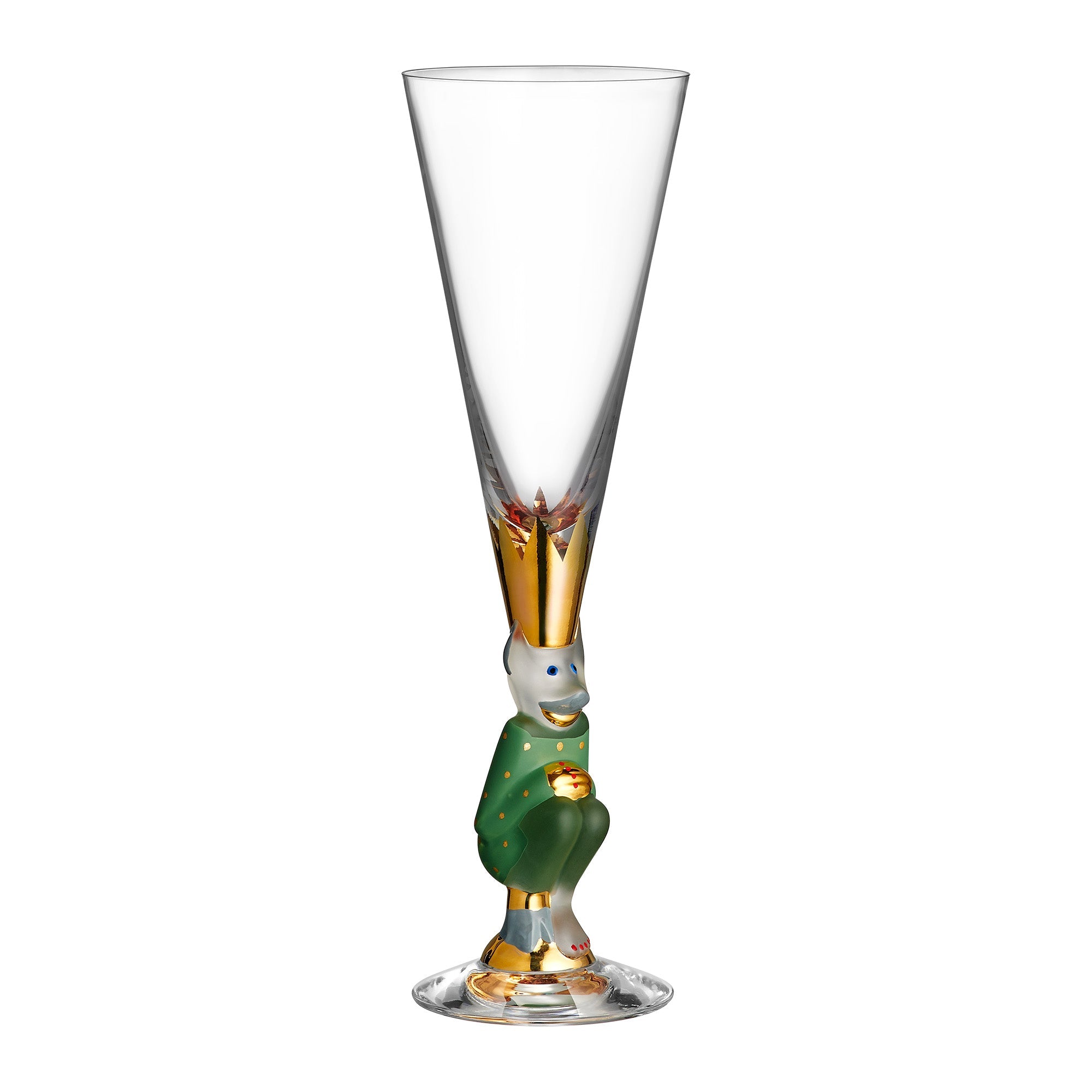 Champagne Glass, Green, 6.4 fl oz, The Sparkling Devil by Gunnar Cyren - ORREFORS