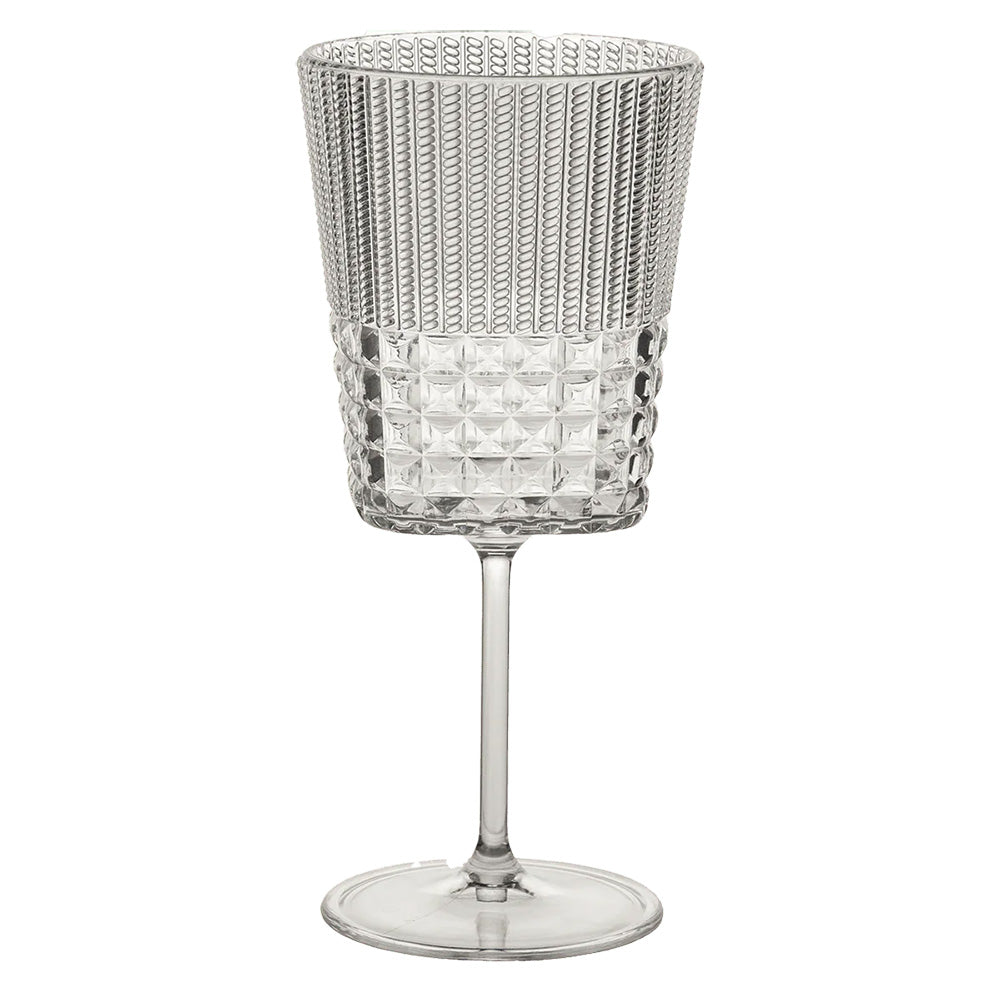 Wine glass, clear acrylic, Chic & Zen - BACI MILANO