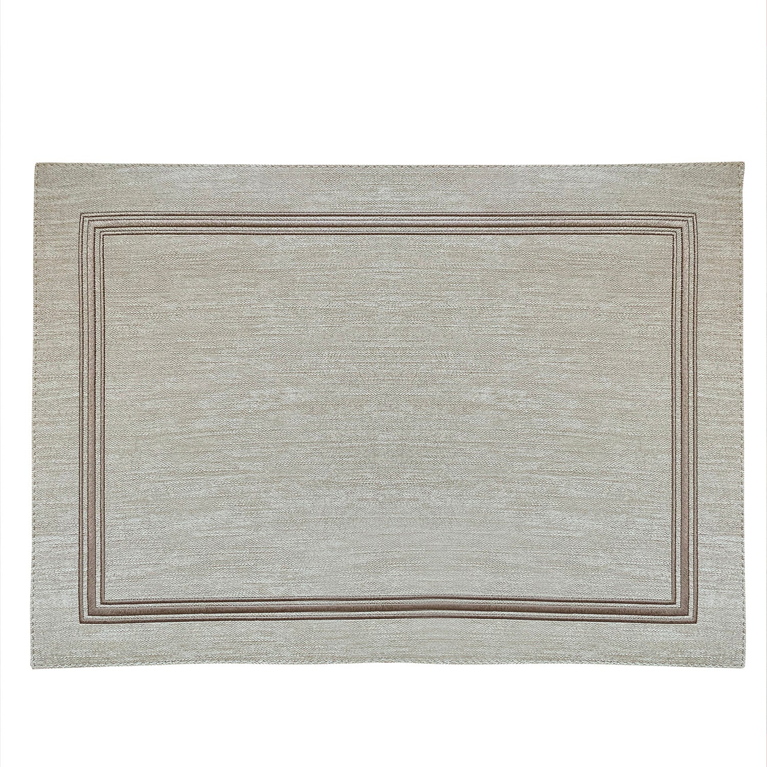 Placemat, 17.7x13 in, beige/greige, Triple Line - SIMONA'S COLLECTION