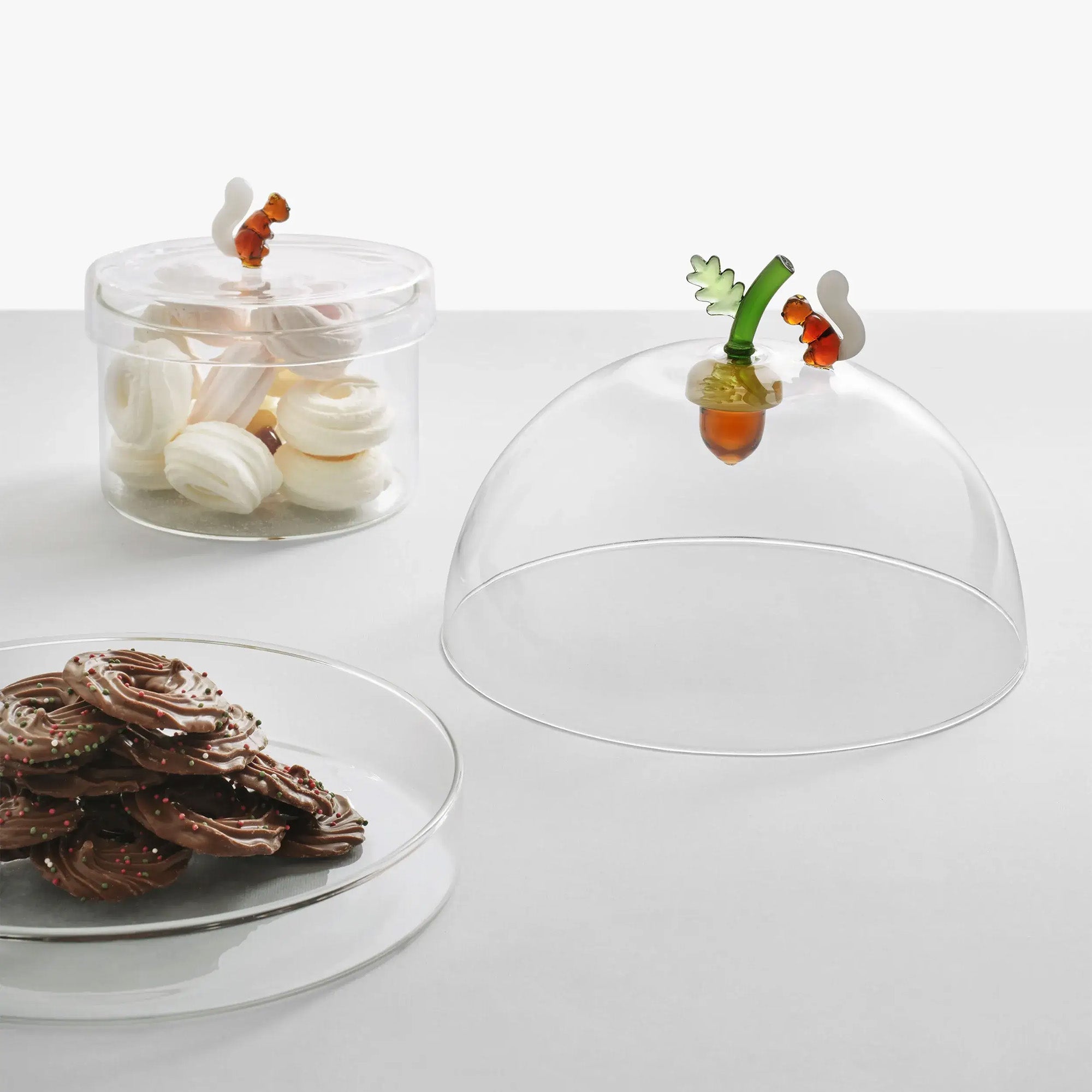 Platter with dome, Acorns by Alessandra Baldereschi - ICHENDORF