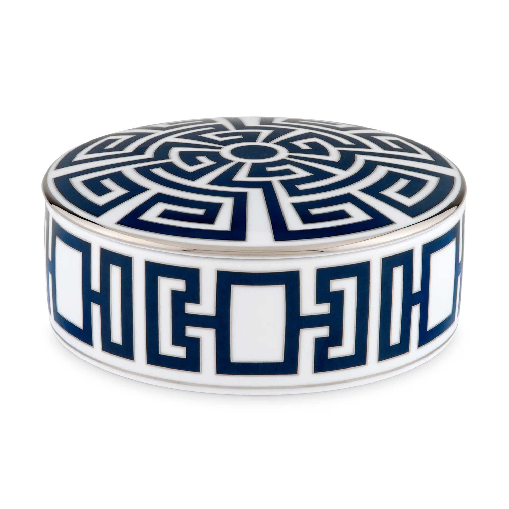 Porcelain box, 5.2 in, Labirinto Zaffiro - GINORI 1735