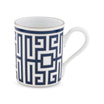 Porcelain mug, 12 oz, Labirinto Zaffiro - GINORI 1735